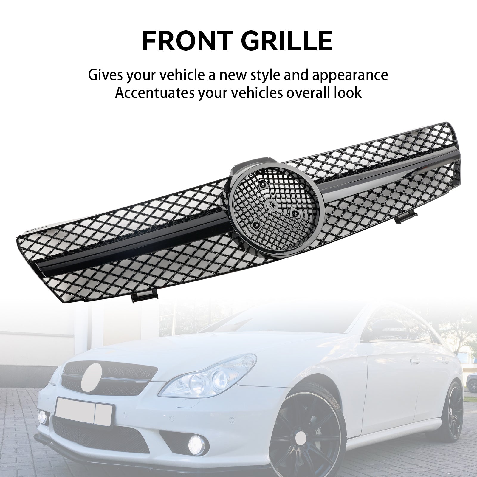 Front Bumper Grille Grill Fit Mercedes Benz CLS-Class W219 2004-2008