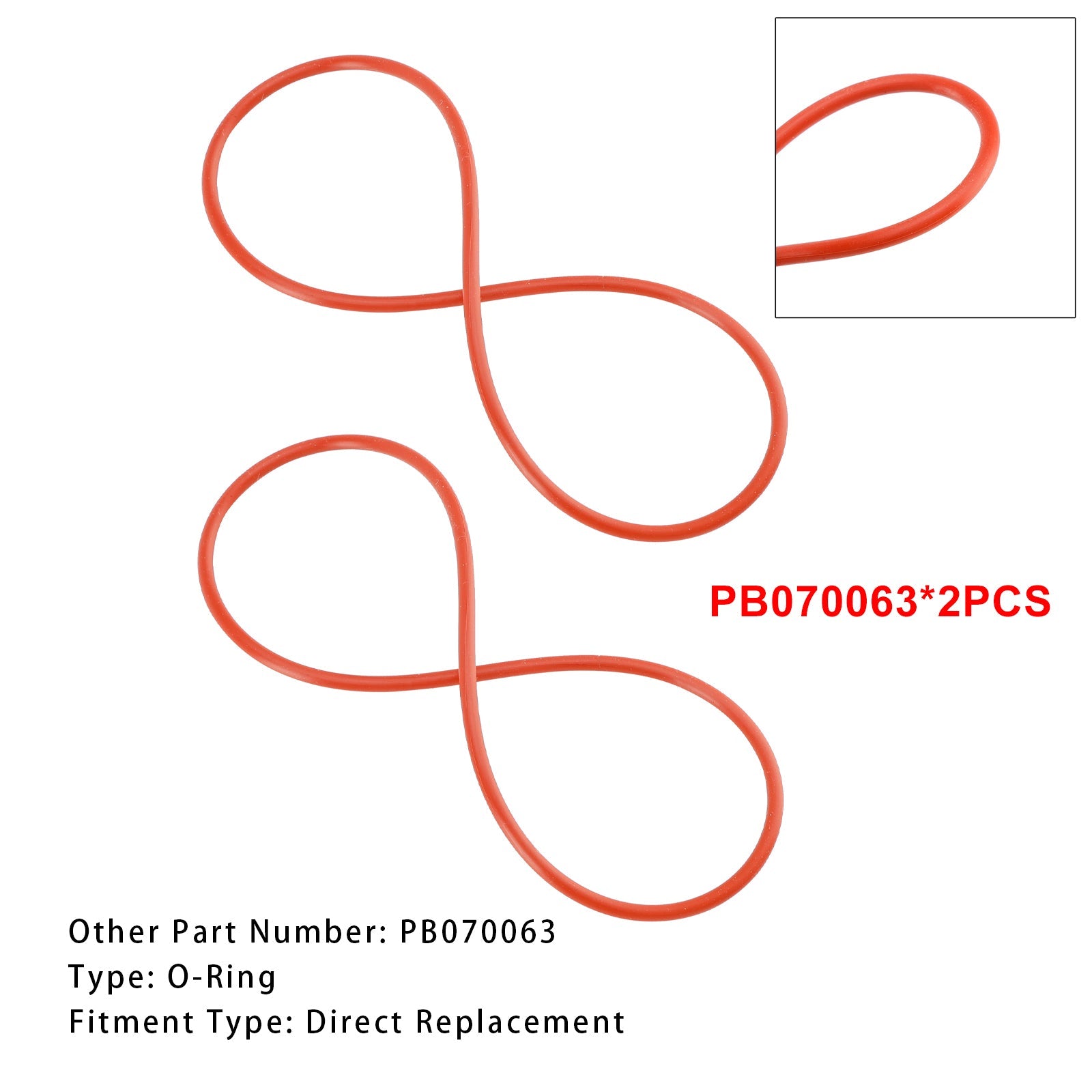 PB070063 O-Ring D-Burner Base For Burner Base (D) 2PCS