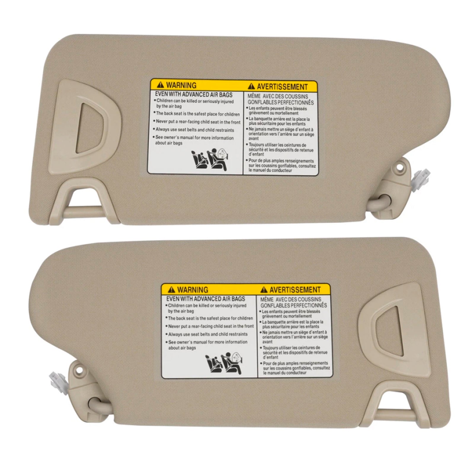 2013-2018 Nissan Altima 2PCS Beige Sun Visor Left & Right 96401-3TA2A 96400-3TA2A