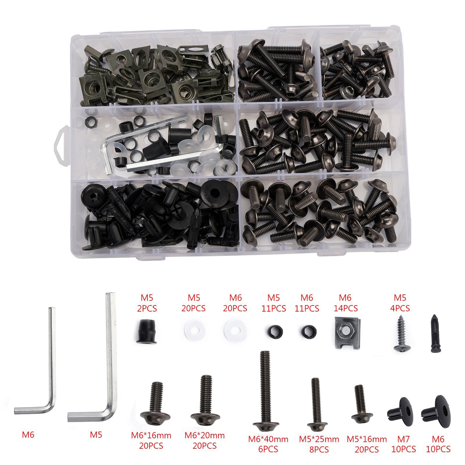 Complete Fairing Bolts Screws Bodywork Kit For Yamaha YZF R6 R1 R3 R25 FZ07 FZ09 Generic