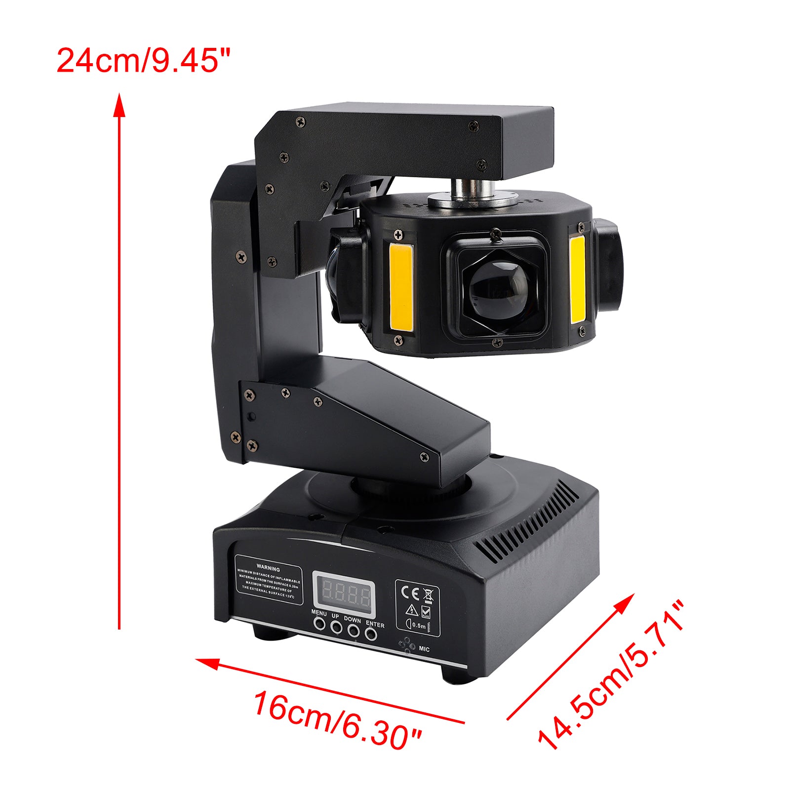 6LED Moving Head Light 3-Axis Beam Stage DMX Spot Disco Party Show Lighting