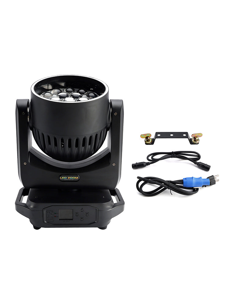 19x20W LED Zoom Moving Head Stage Light RGBW DMX Beam Wash Lighting DJ Disco