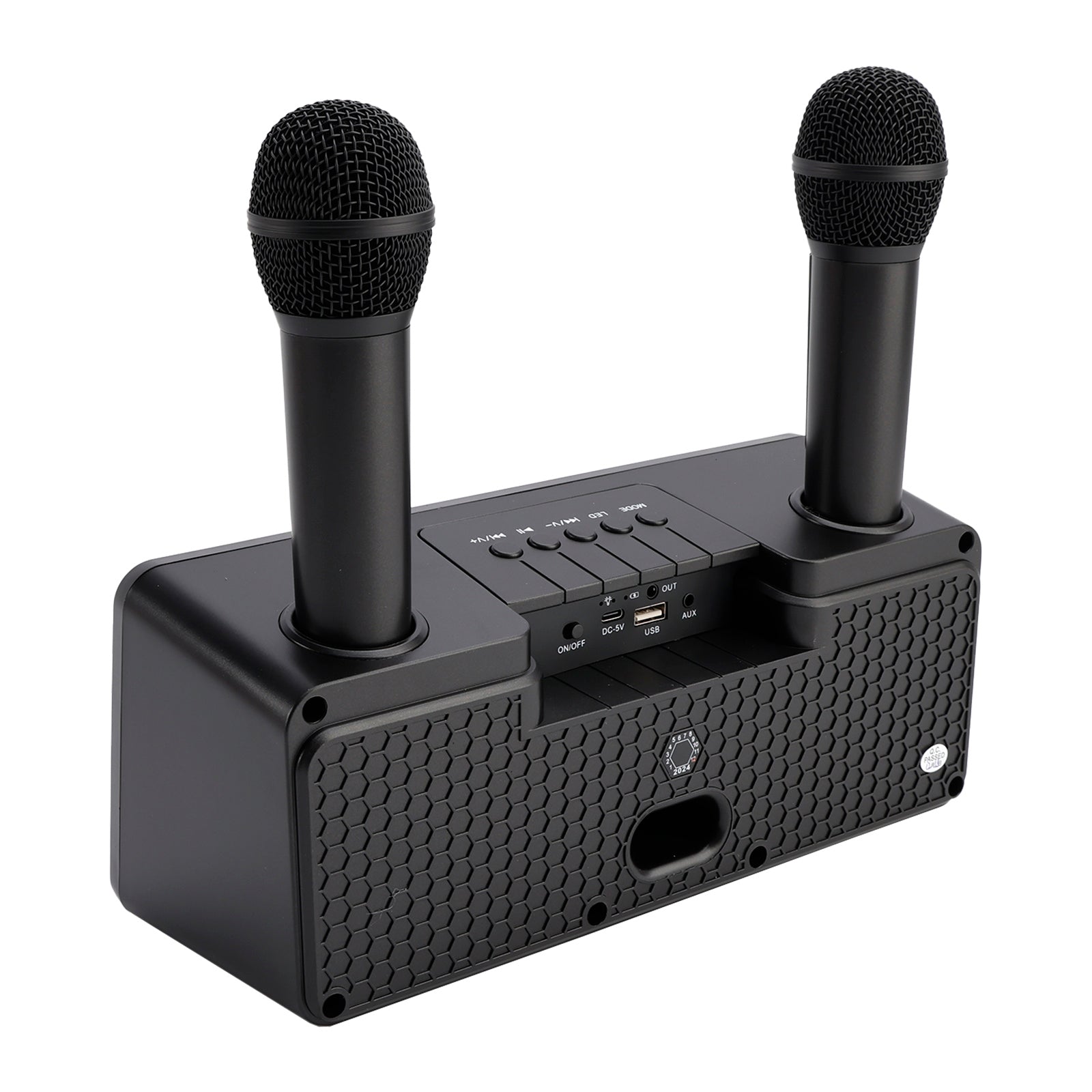 Wireless Bluetooth Speaker Dual Microphone Karaoke All-In-One Outdoor Portable