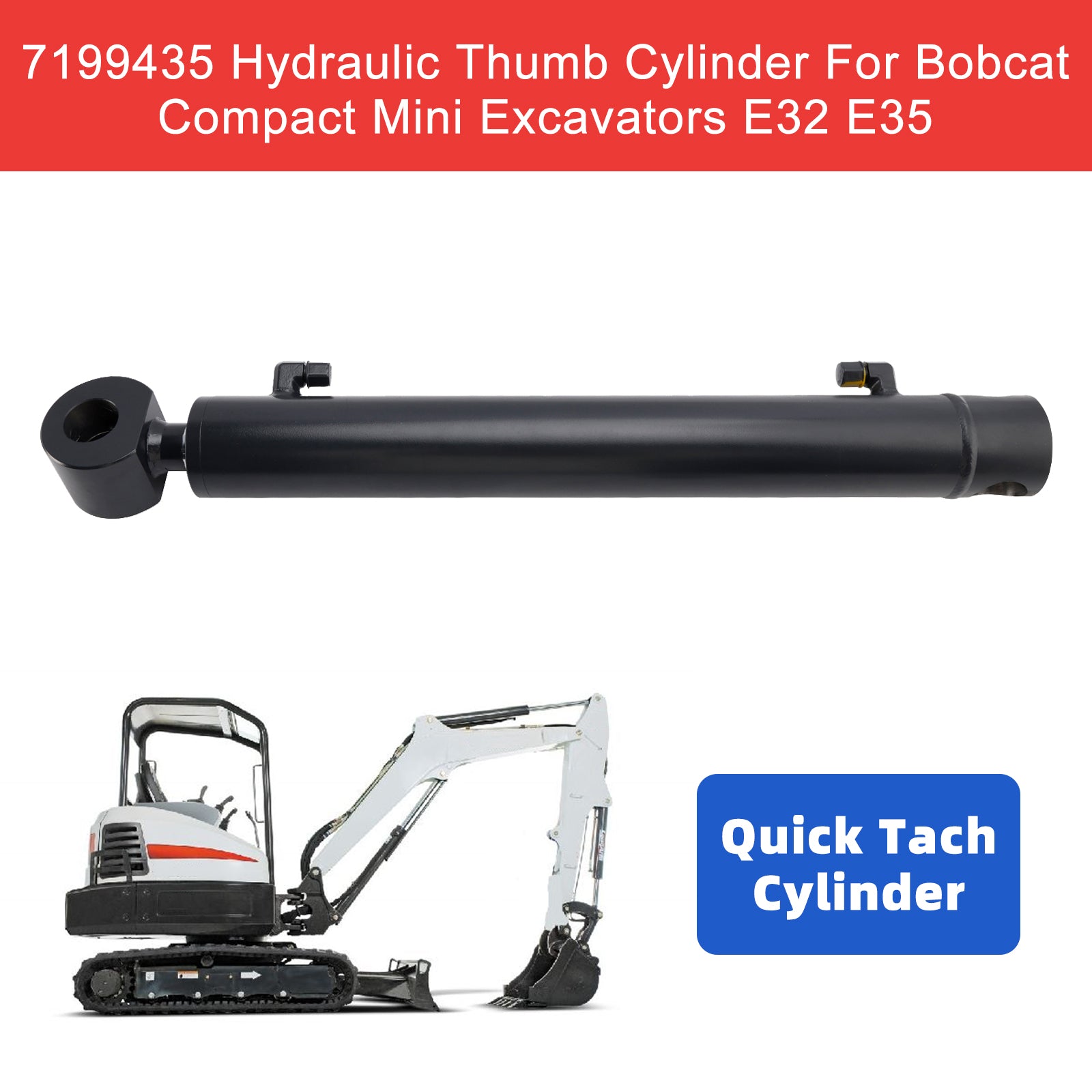 7199435 Hydraulic Thumb Cylinder For Bobcat Compact Mini Excavators E32 E35