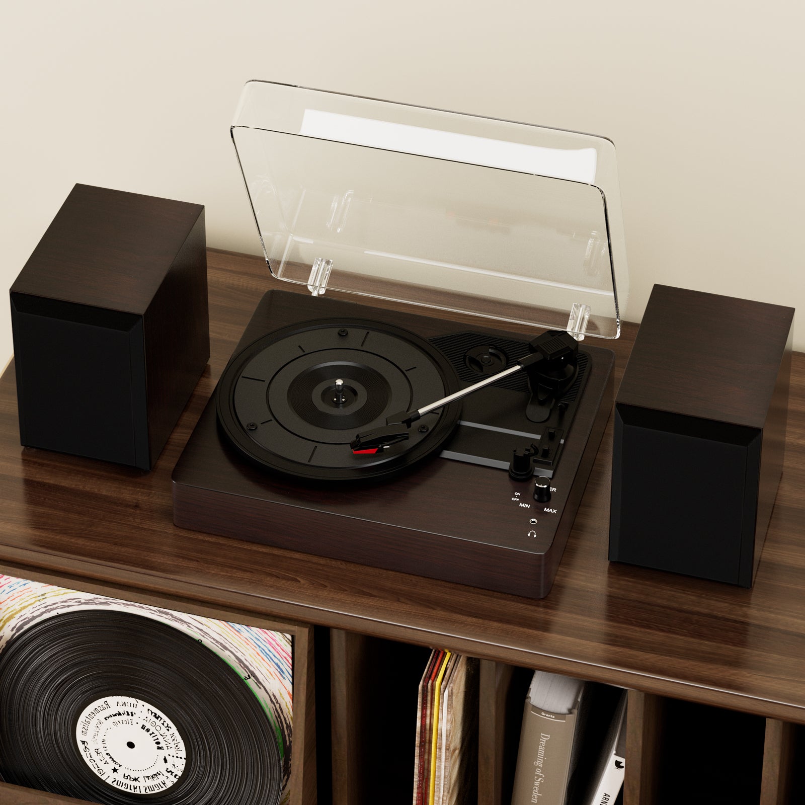 3 - Speed Turntable Decorative Record Player Split Bluetooth Vinyl Record Player