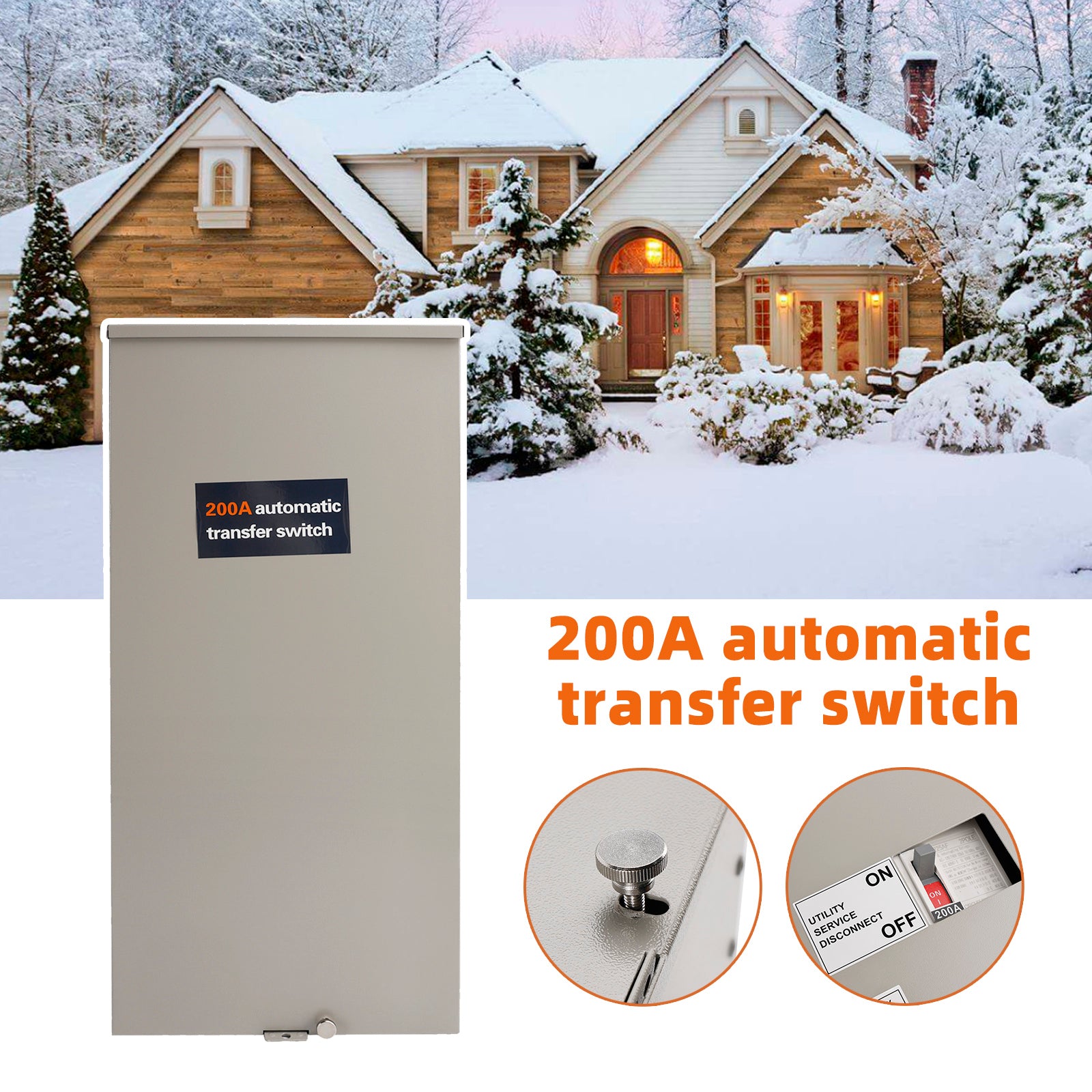 RXSW200A3 200-Amp 120/240-Volt Single-Phase Automatic Transfer Switch