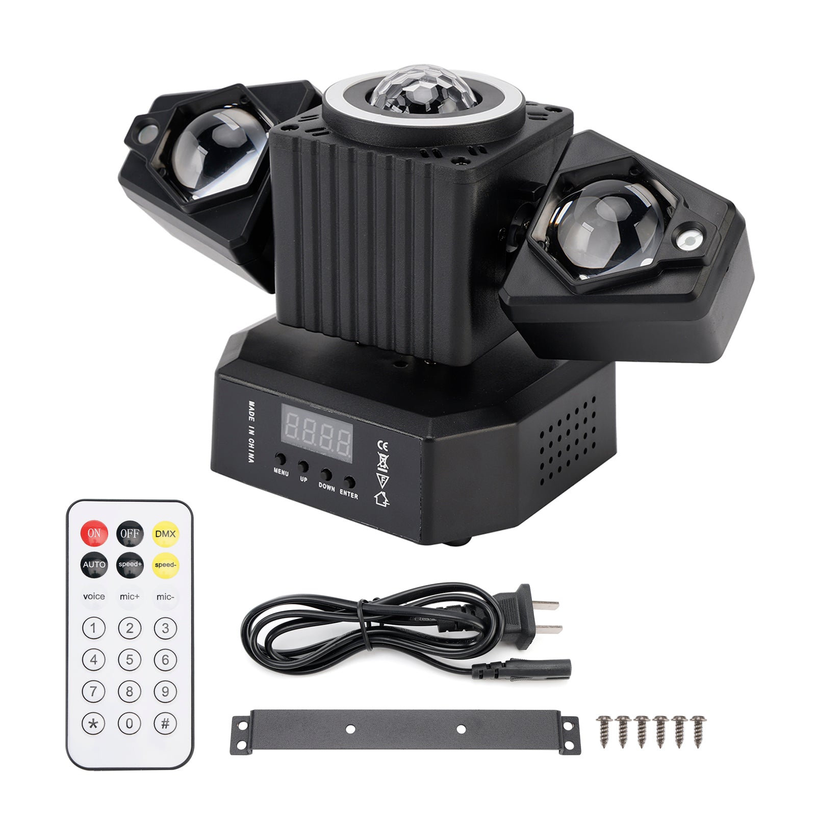 Moving Head Light Rotating Disco Ball Laser Beam Strobe Remote DMX Stage Light