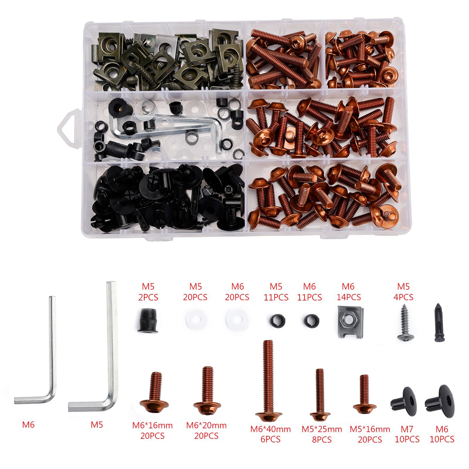 Complete Fairing Bolts Screws Bodywork Kit For Yamaha YZF R6 R1 R3 R25 FZ07 FZ09 Generic