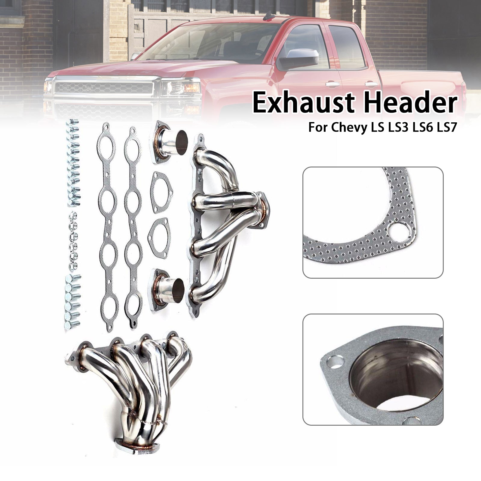 Exhaust Manifold Header Fit Chevy LS LS3 LS6 LS7