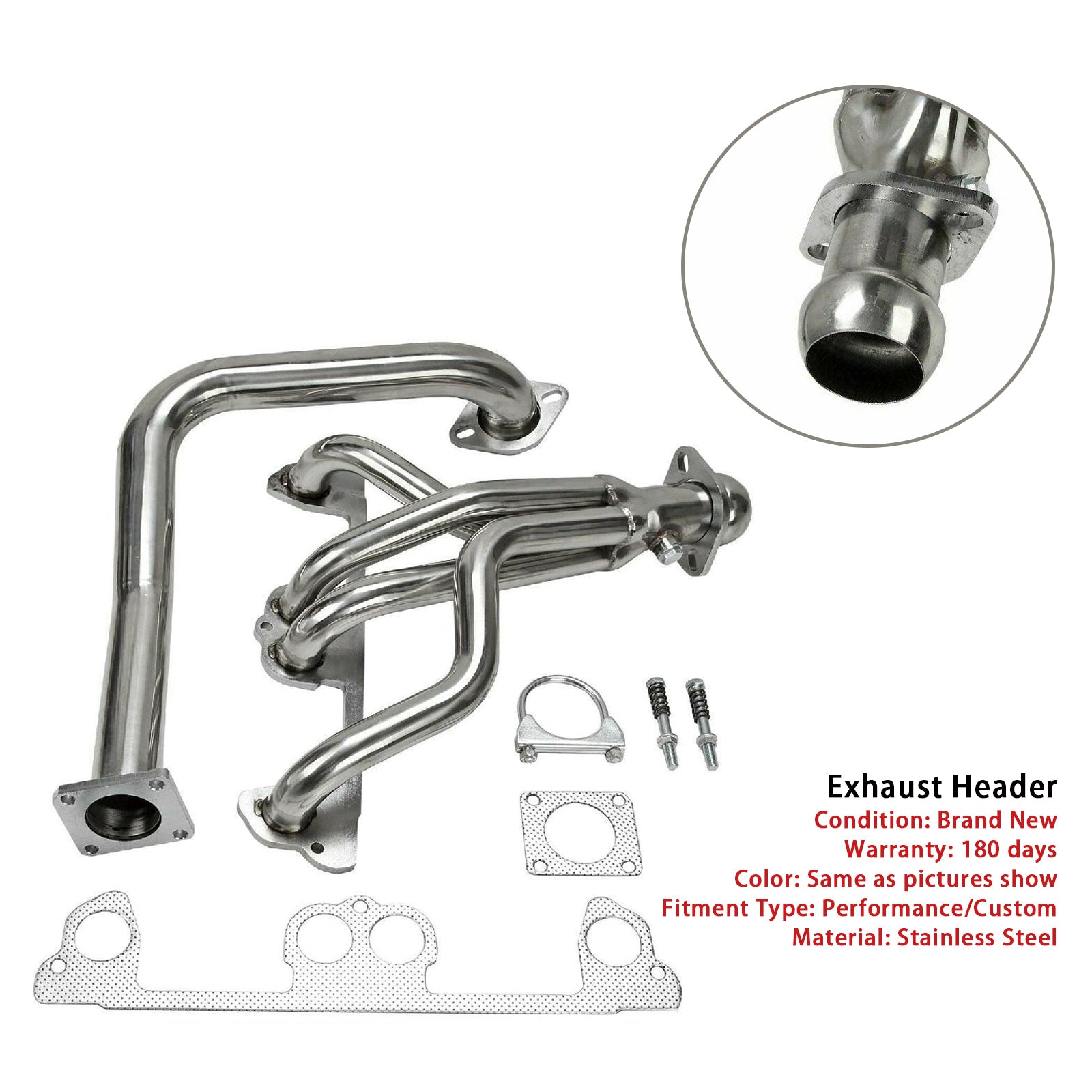Exhaust Manifold Header w/ Downpipe Fit Jeep Wrangler YJ 2.5L L4 1991-1995