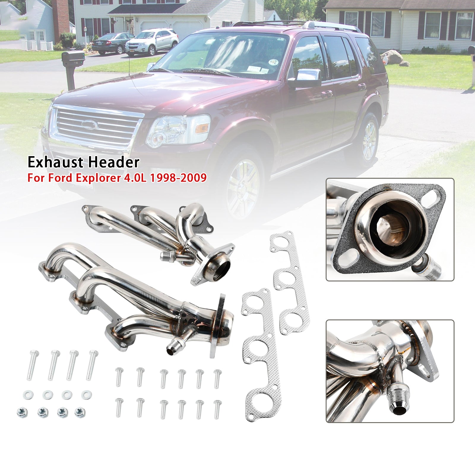 Exhaust Manifold Header Fit Ford Explorer 1998-2009 Fit Ranger 2001-2009 4.0L