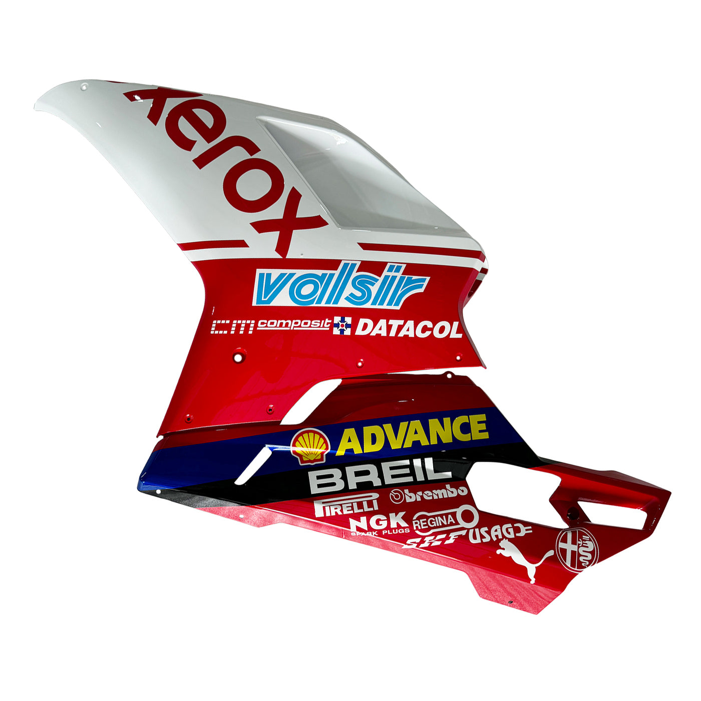 Fairings for 2007-2012 Ducati 1098 1198 848 White & Red Xerox  Generic