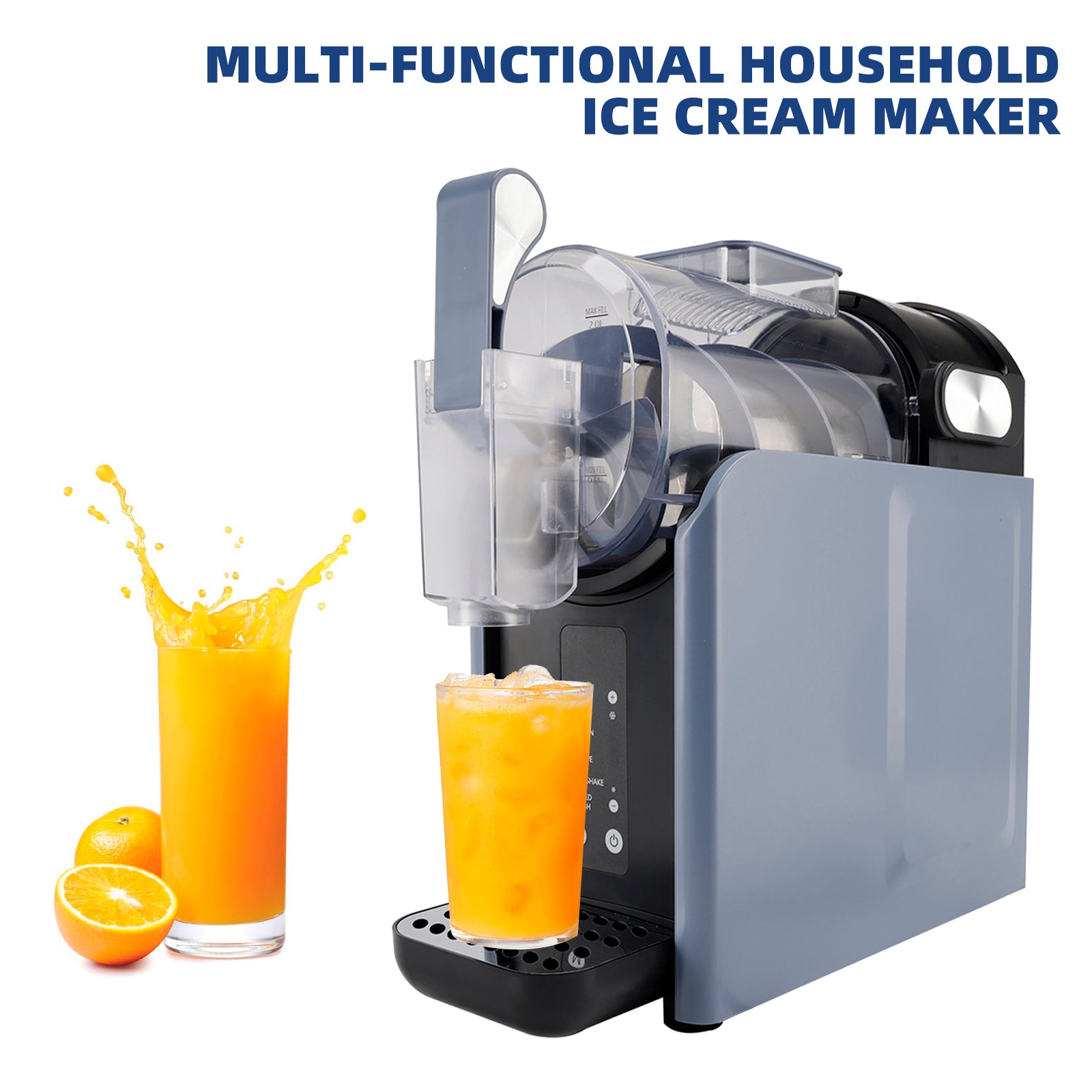AC120V 2L Slushy Machine No Ice Needed Frozen Drink Maker 5 Preset Programs