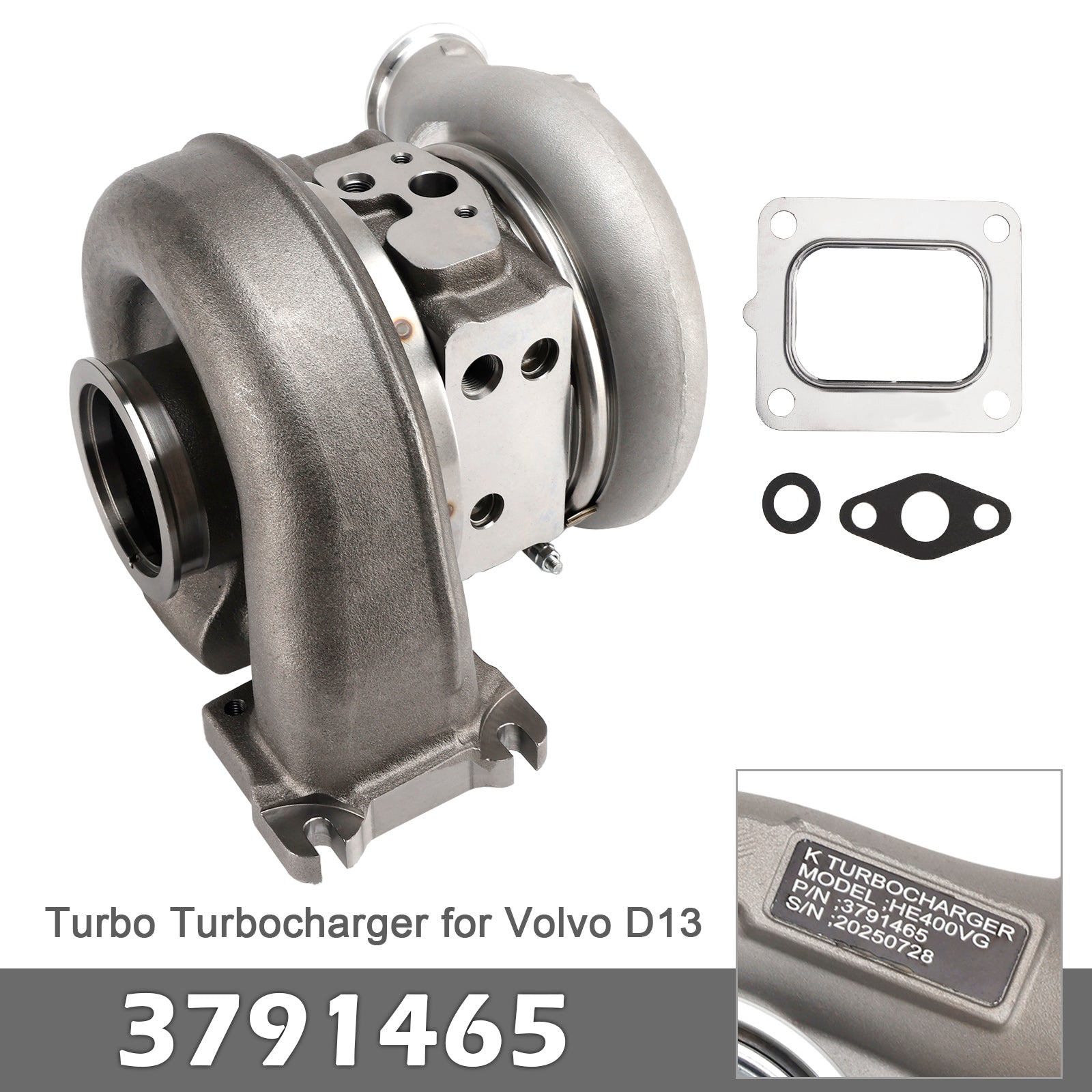 Turbo Turbocharger 3791465 for Volvo D13 HE400VG Cummins Holset
