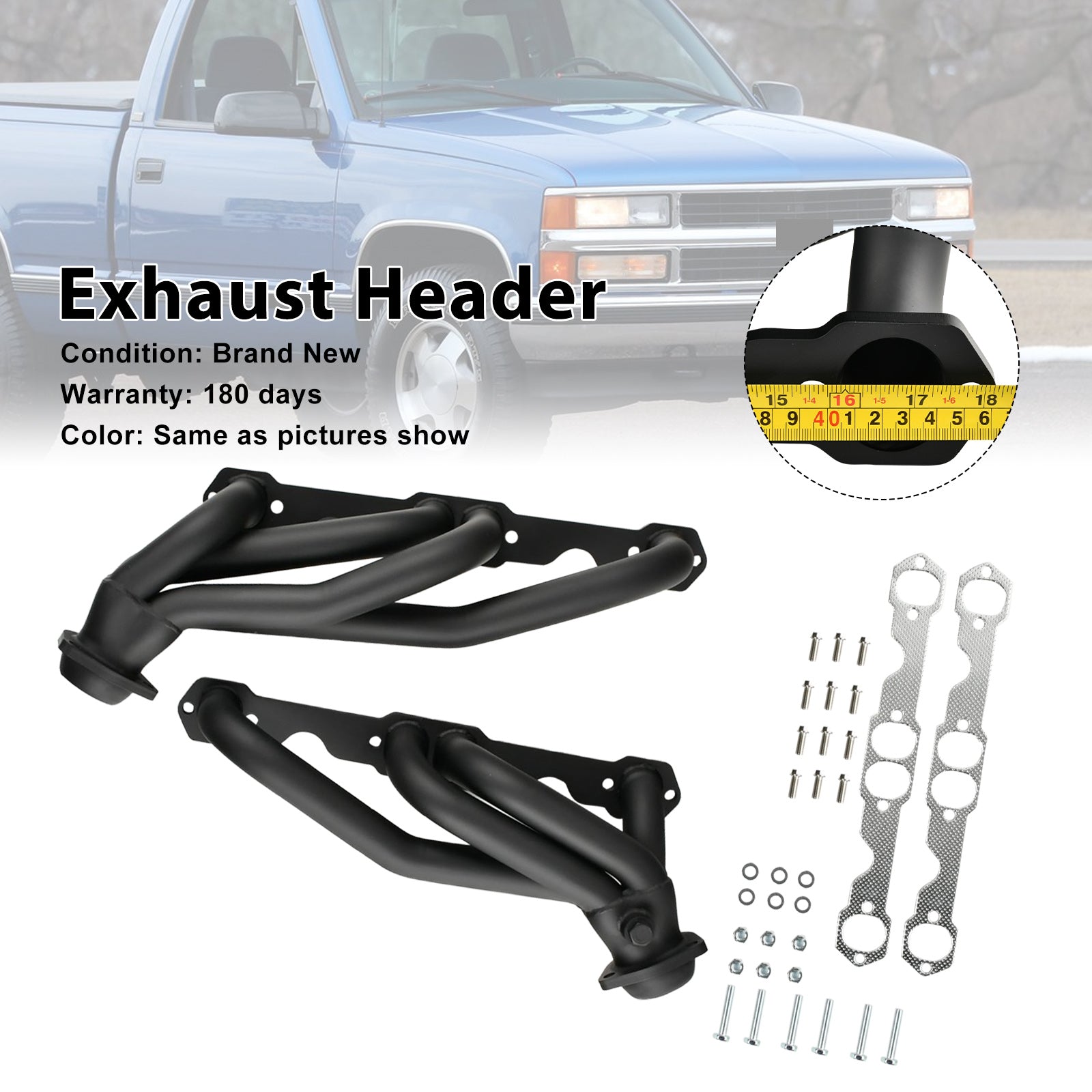 Header Exhaust Manifold Fit Chevy 1988-1997 Fit GMC 5.0/5.7 V8 C/K Truck