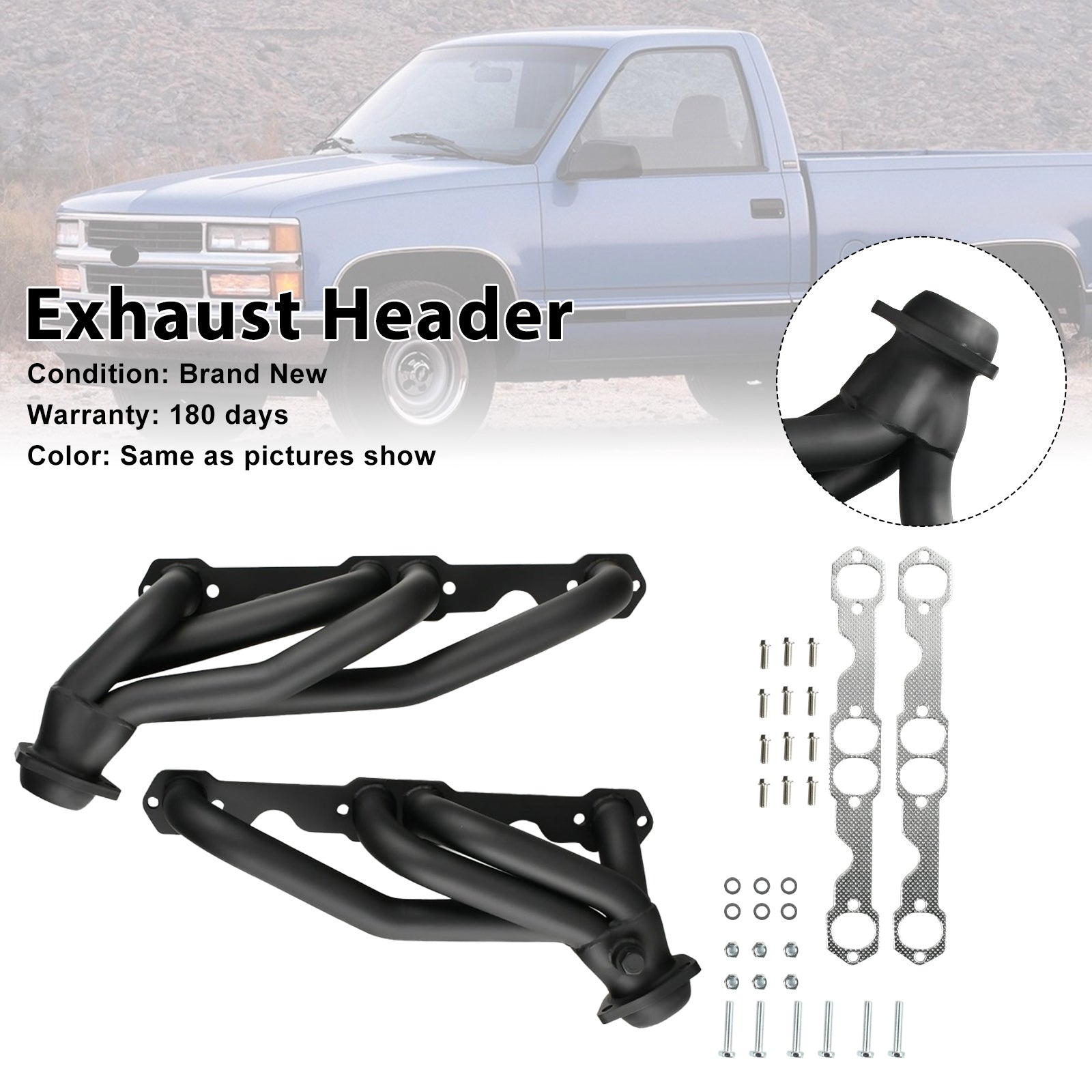 Header Exhaust Manifold Fit Chevy 1988-1997 Fit GMC 5.0/5.7 V8 C/K Truck