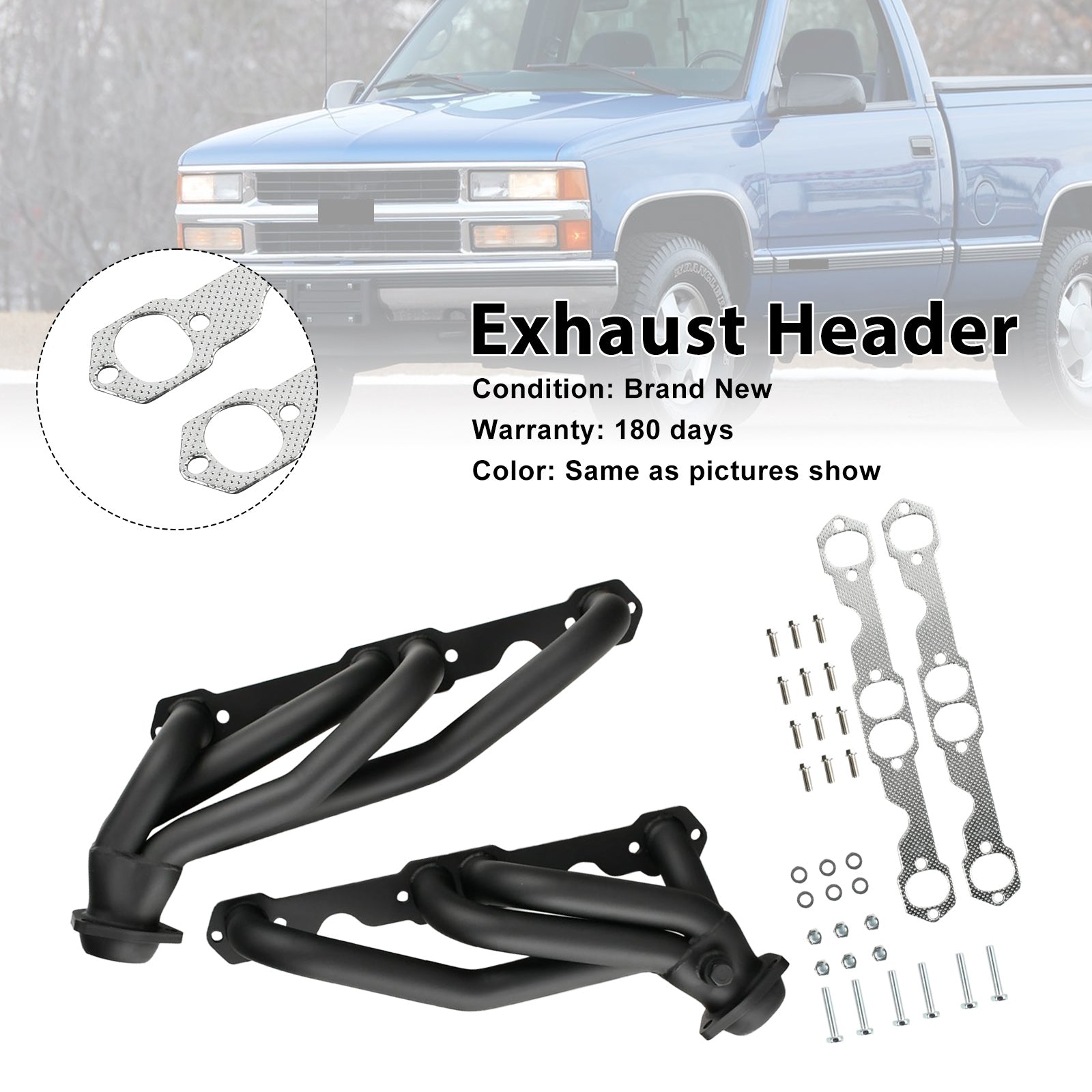 Header Exhaust Manifold Fit Chevy 1988-1997 Fit GMC 5.0/5.7 V8 C/K Truck