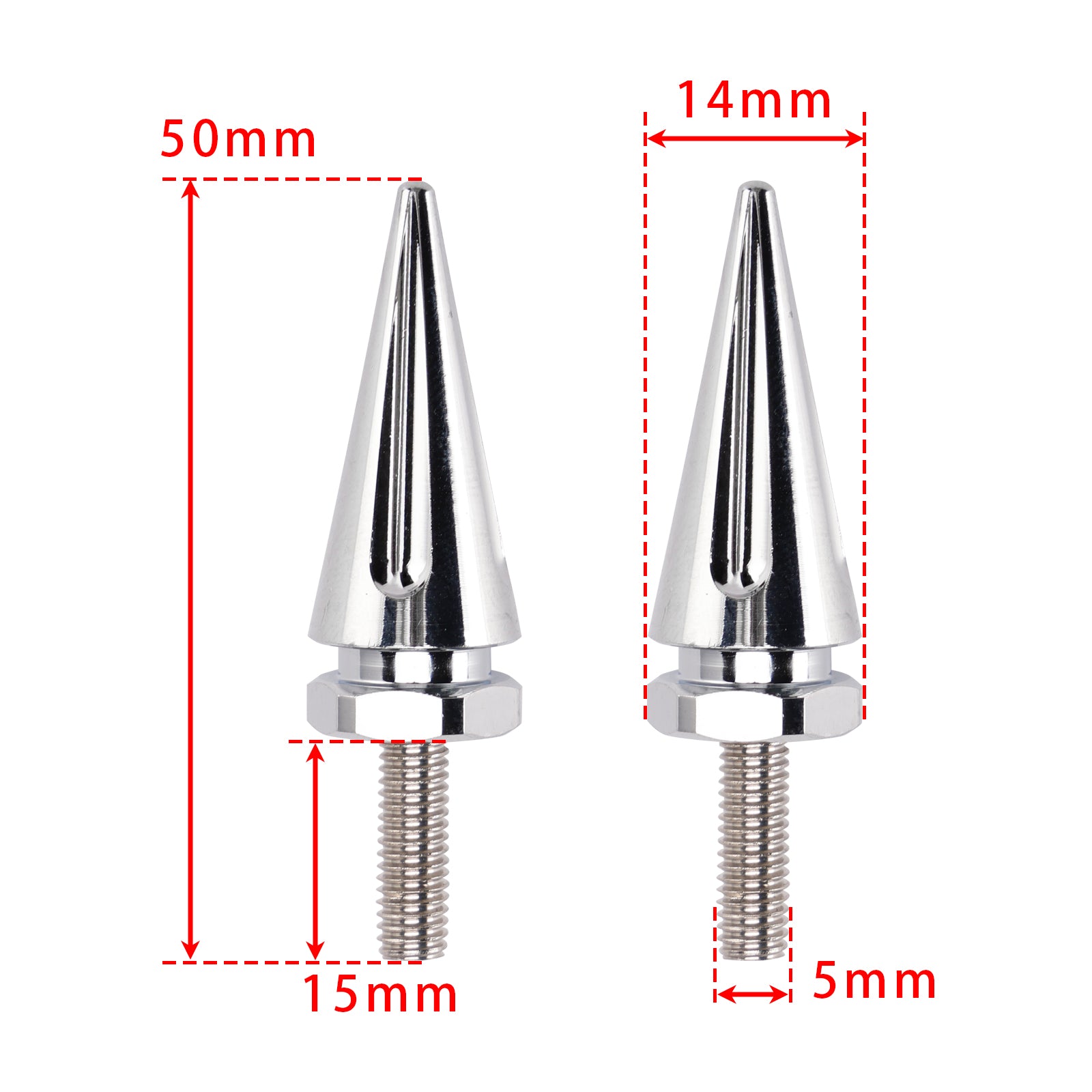 4x Silver Spike Windshield Fairing Bolts For Touring Road Glide FLTR 2015 - 2025