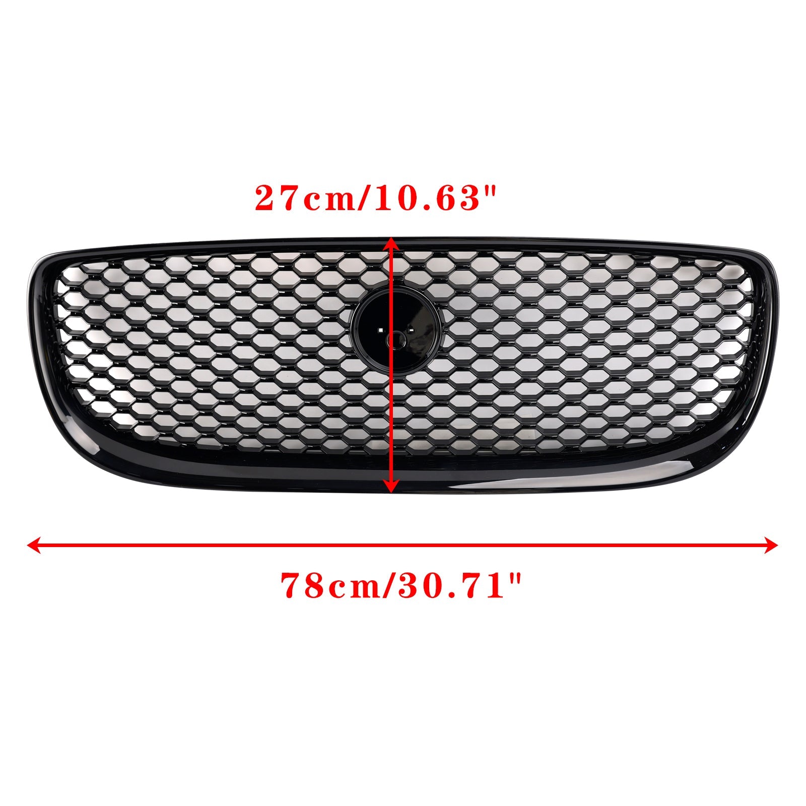Gloss Black Honeycomb Front Bumper Grille Grill Fit Jaguar XE 2015-2018