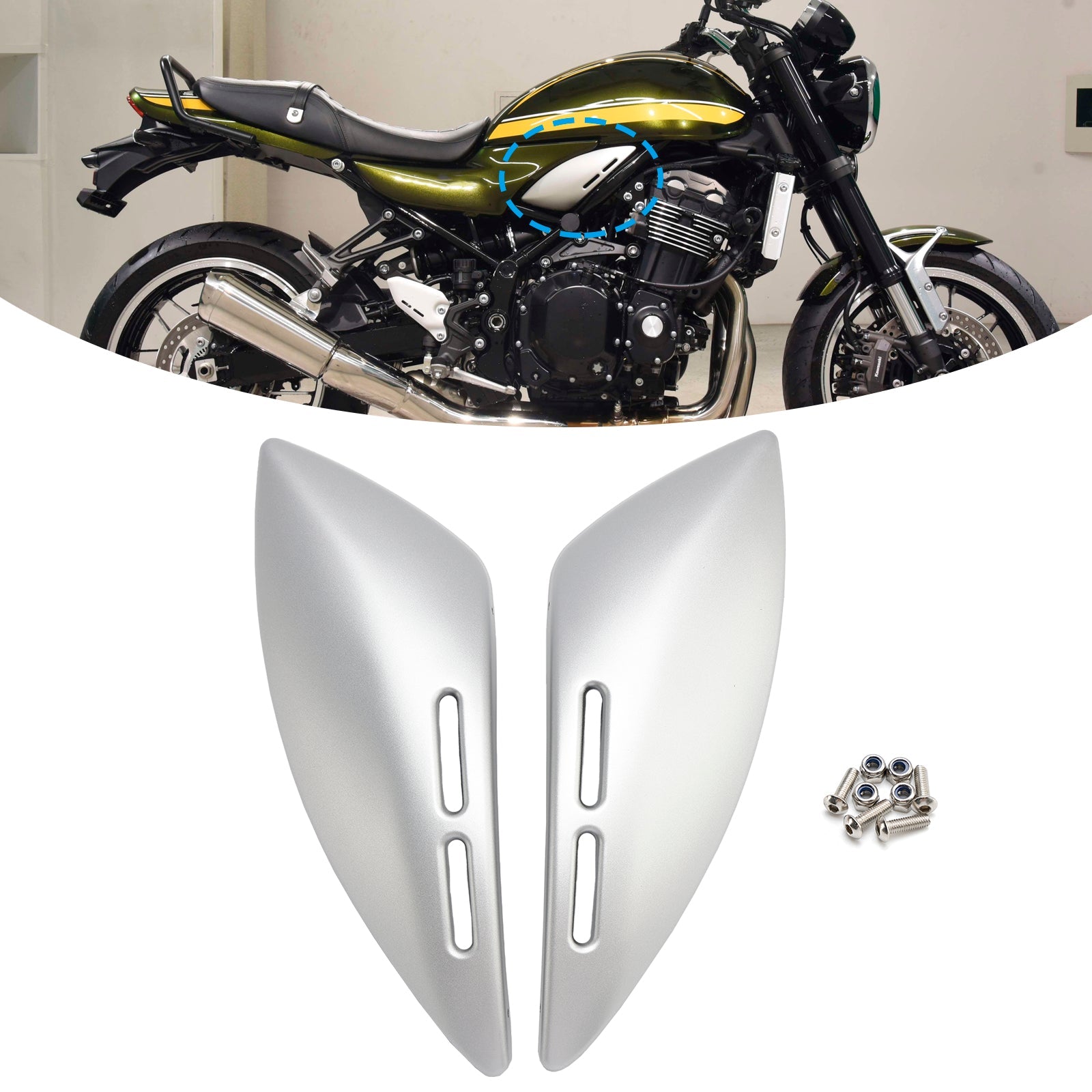 Gas Tank Side Cover Panel Fairing Cowl For Kawasaki Z900RS 2018-2024