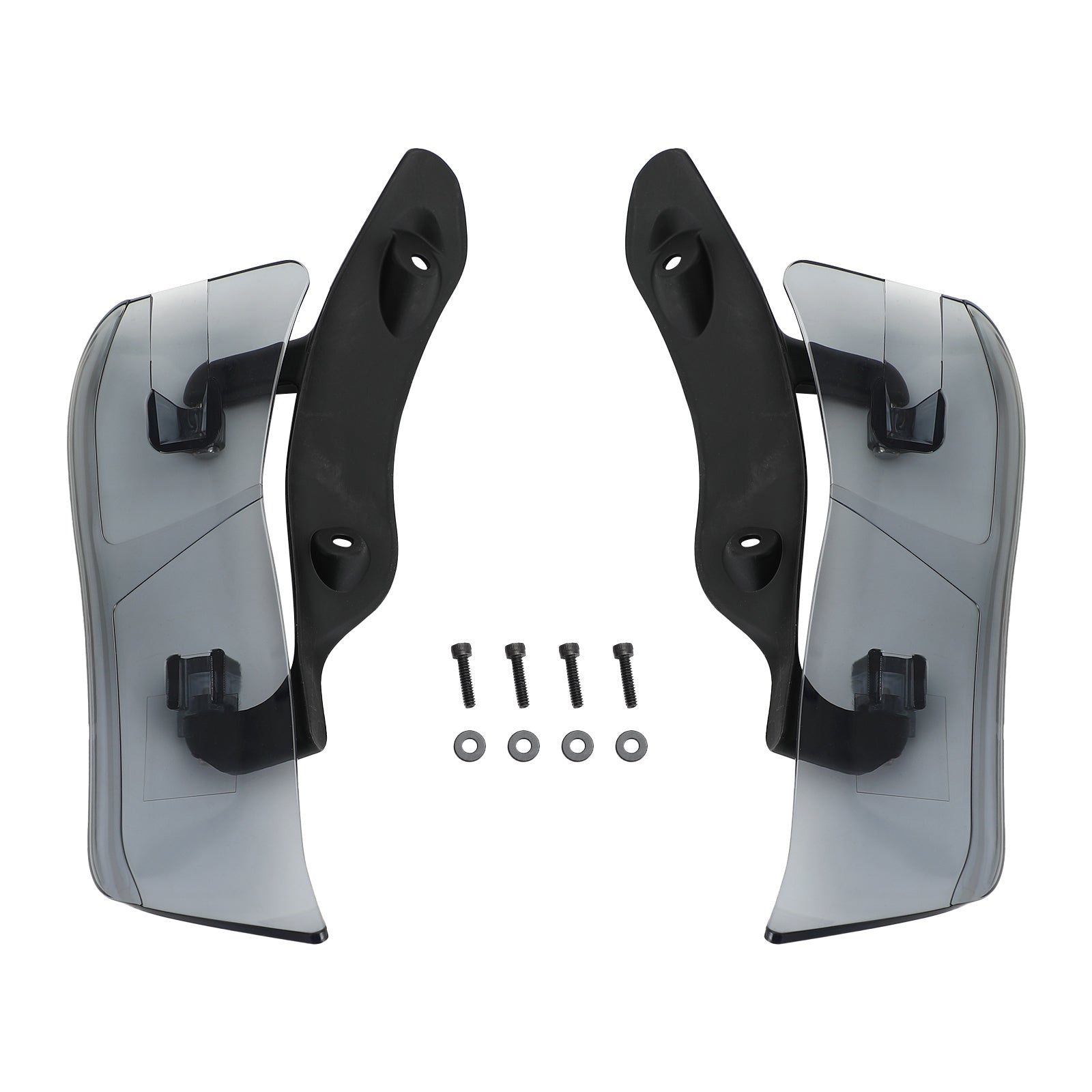 Adjustable Upper Fairing Side Wind Air Deflector For Road Glide 2015-2023 Generic Black Smoke