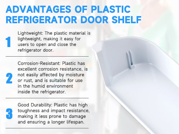 Replacement Refrigerator Door Shelf Kit for Dometic Refrigerator Freezer/Upper/Bottom Door Shelf 29325760166 For Dometic DM2652/ DM2852/ RGE400/ RK400/ RM2451/ RM2452/ RM2453 / RM2551