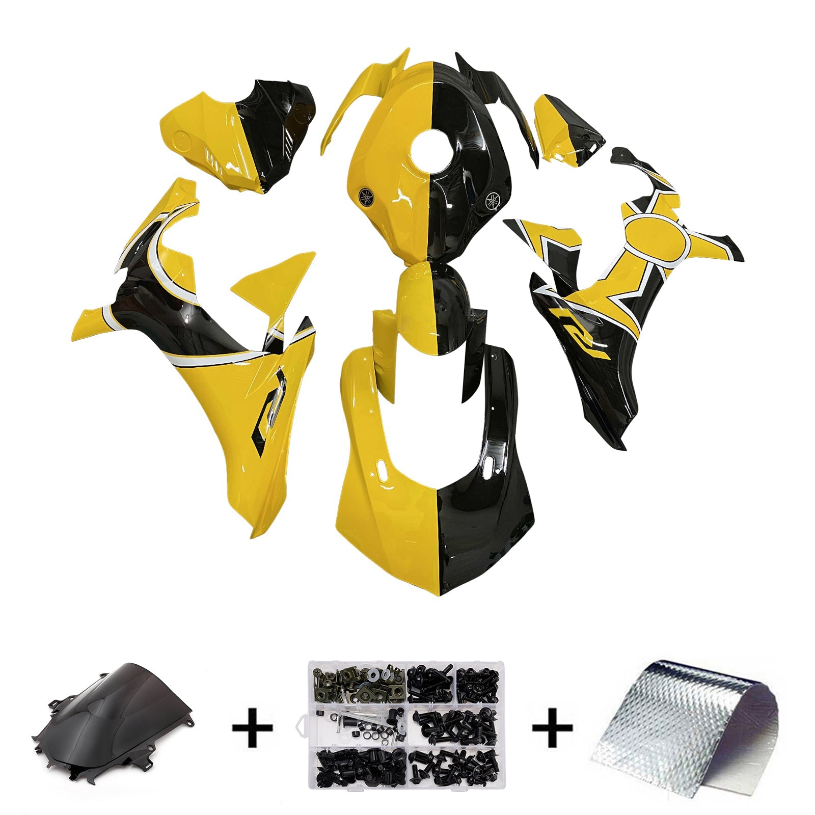 Injection Fairing Kit Bodywork Plastic ABS For Yamaha YZFR1 YZF-R1 2015-2019