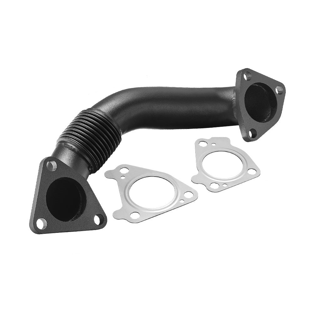 Passenger Side Exhaust Up-Pipe w/ Gaskets For LB7 LLY LBZ LMM LML 6.6L 2001-2016 Duramax