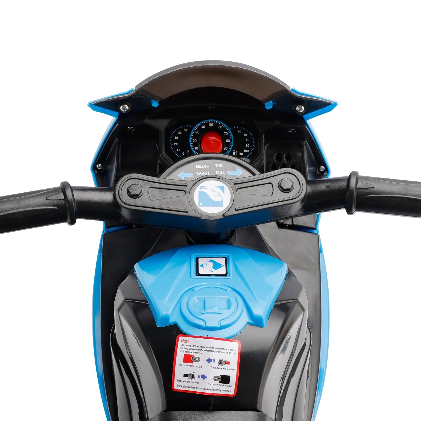 3Wheel 6V Kid Ride On Motorcycle Electric Toy With Remote Control LED Light Blue