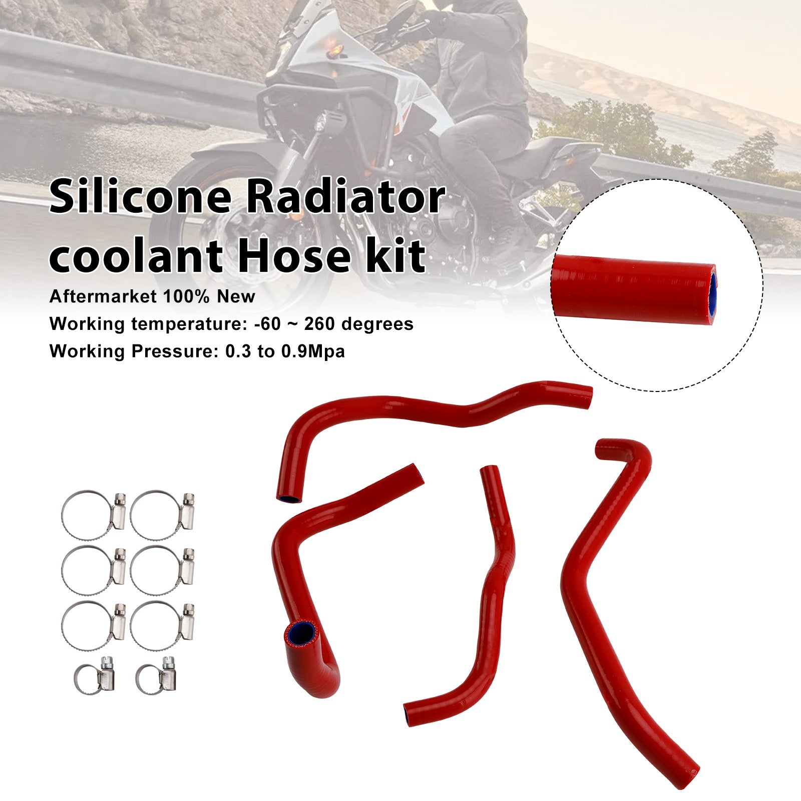 Silicone Radiator coolant Hose For Honda NX400 NX500 CB500 CB500F/X/R