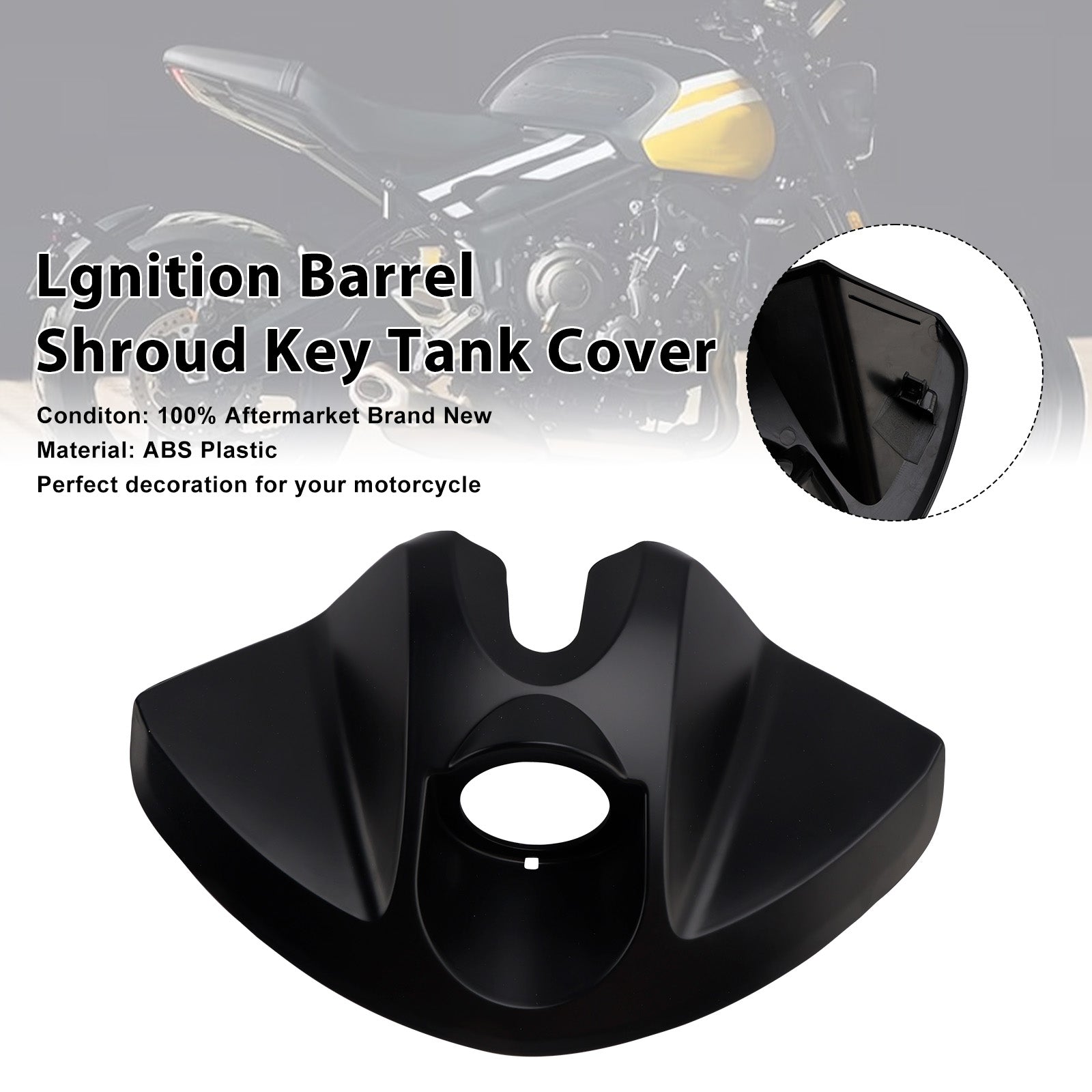 2022-2025 Trident 660 Lgnition Barrel Shroud Key Tank Cover