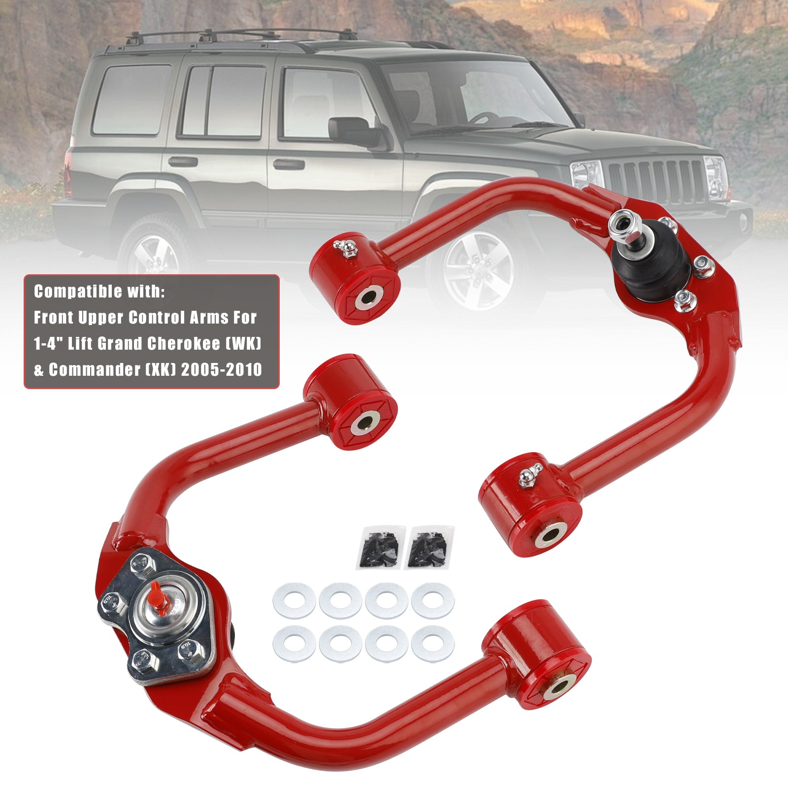1-4" Lift Front Upper Control Arms For Jeep Grand Cherokee Commander 2005-2010