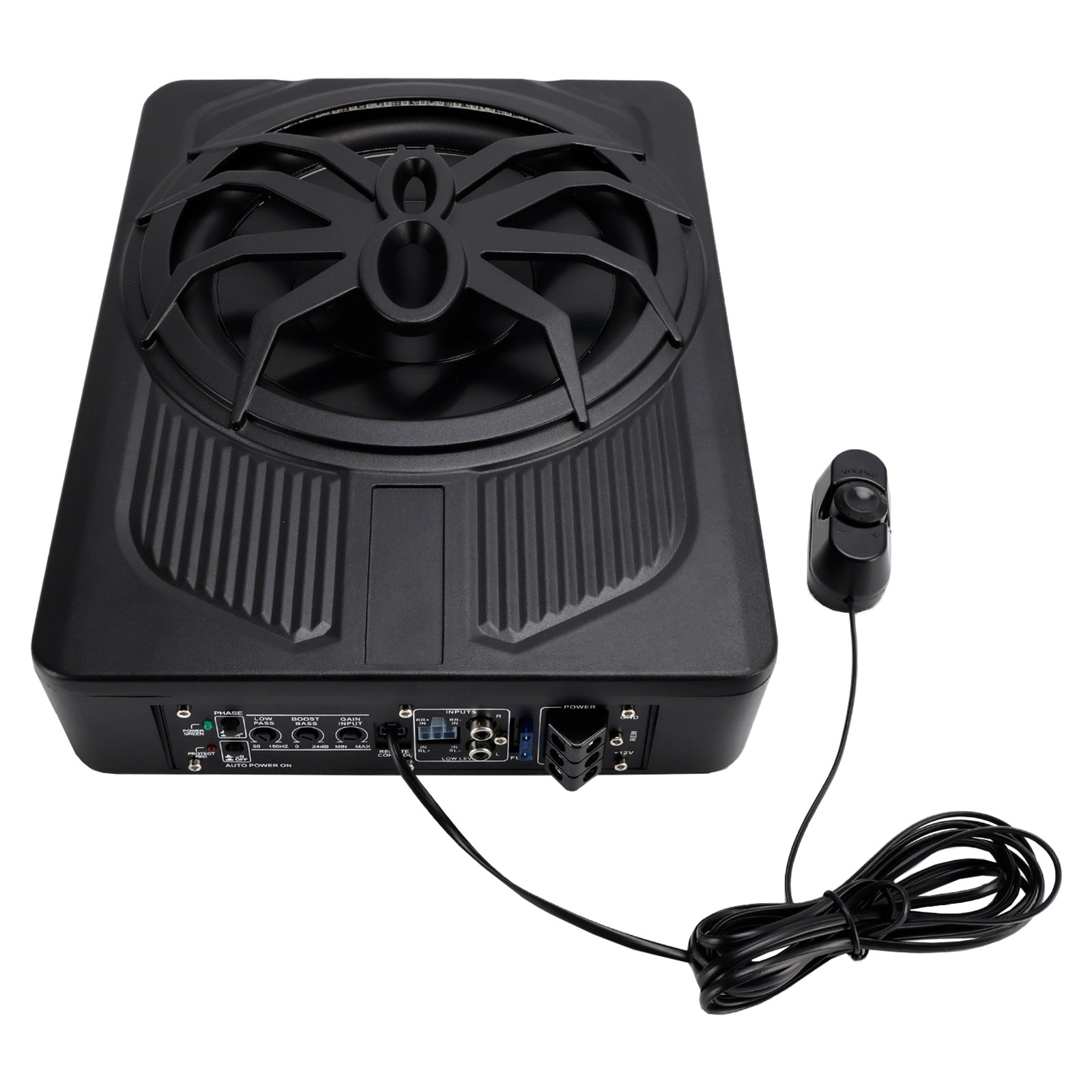 1200W Car Subwoofer 10" 12V Slim Under Seat Powered Car Subwoofer APP Control