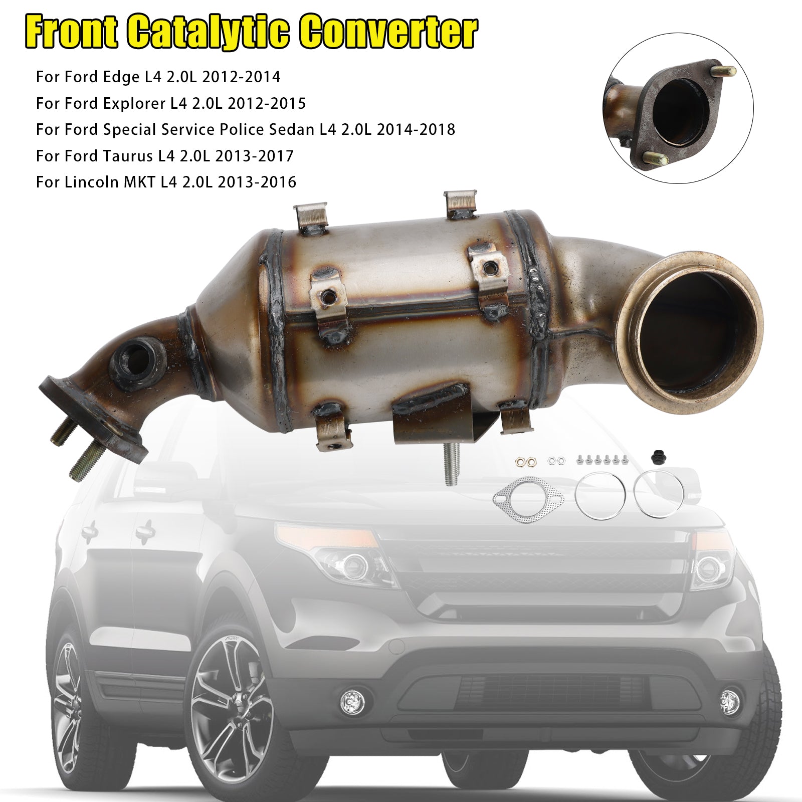 Front Catalytic Converter for Ford Edge 2.0L Turbo 2012-2014 OBD II