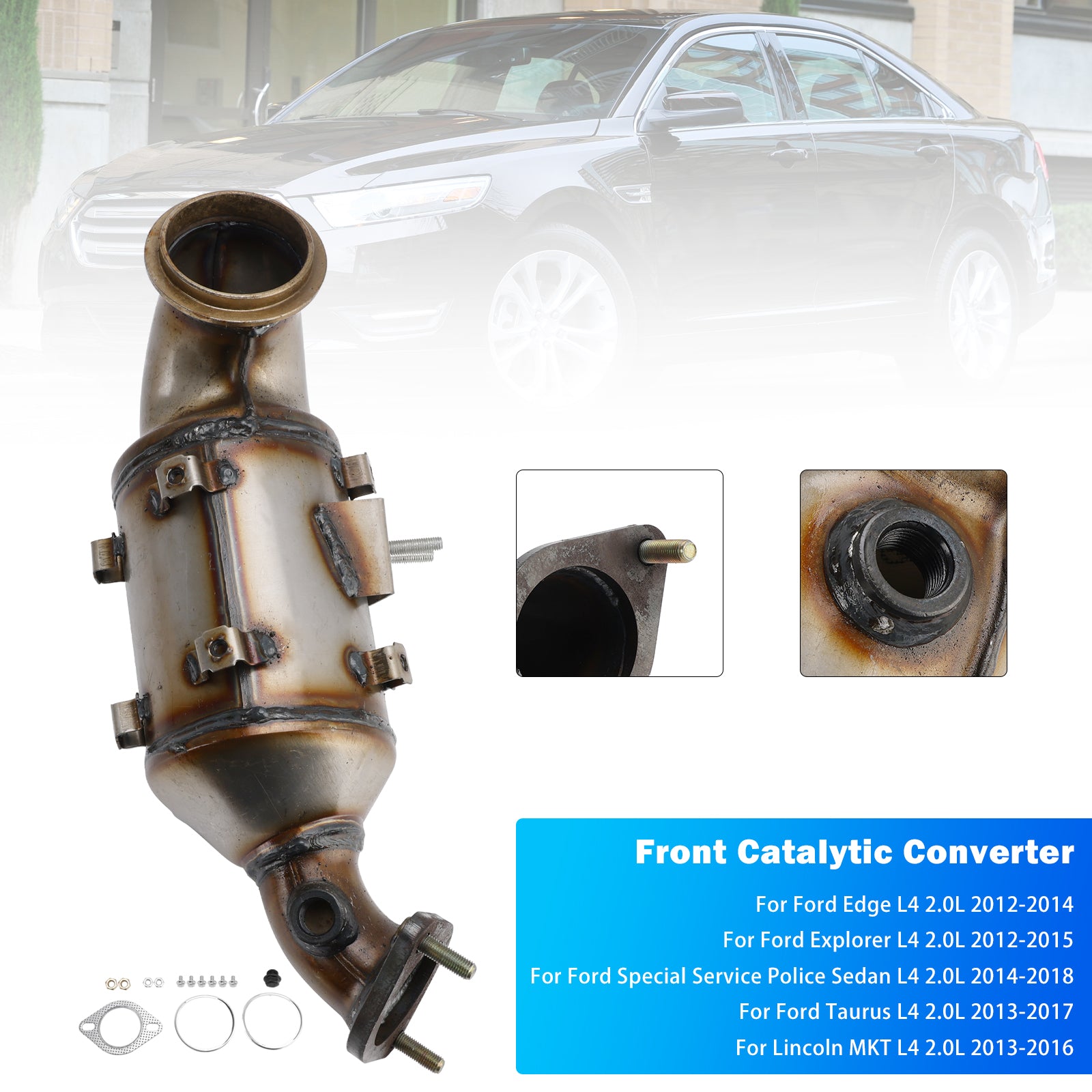 Front Catalytic Converter for Ford Edge 2.0L Turbo 2012-2014 OBD II