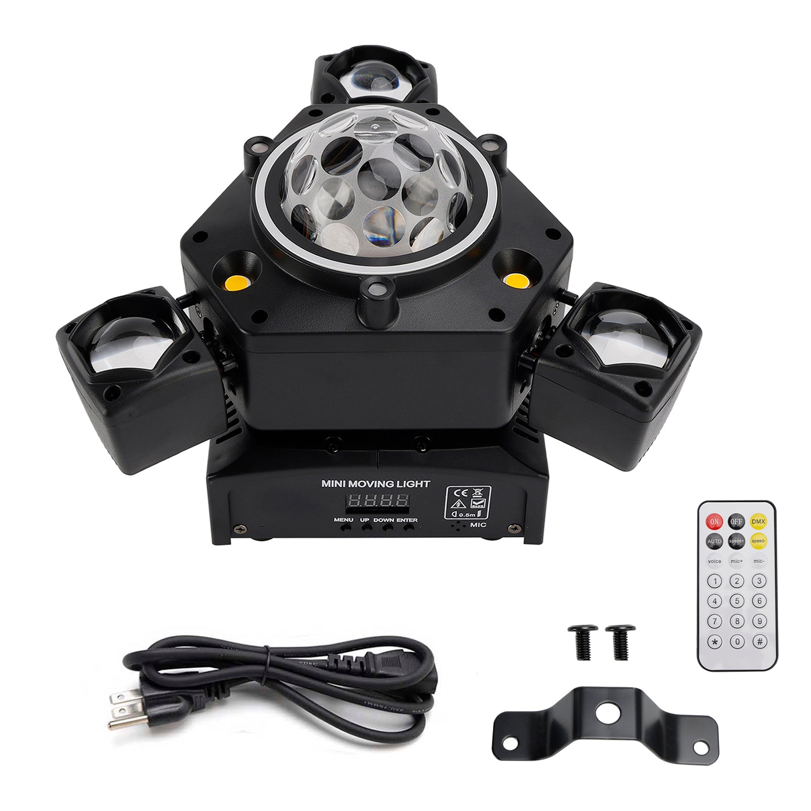 Three Head LED Stage Light Beam Moving Head Light With Laser DJ Disco Party