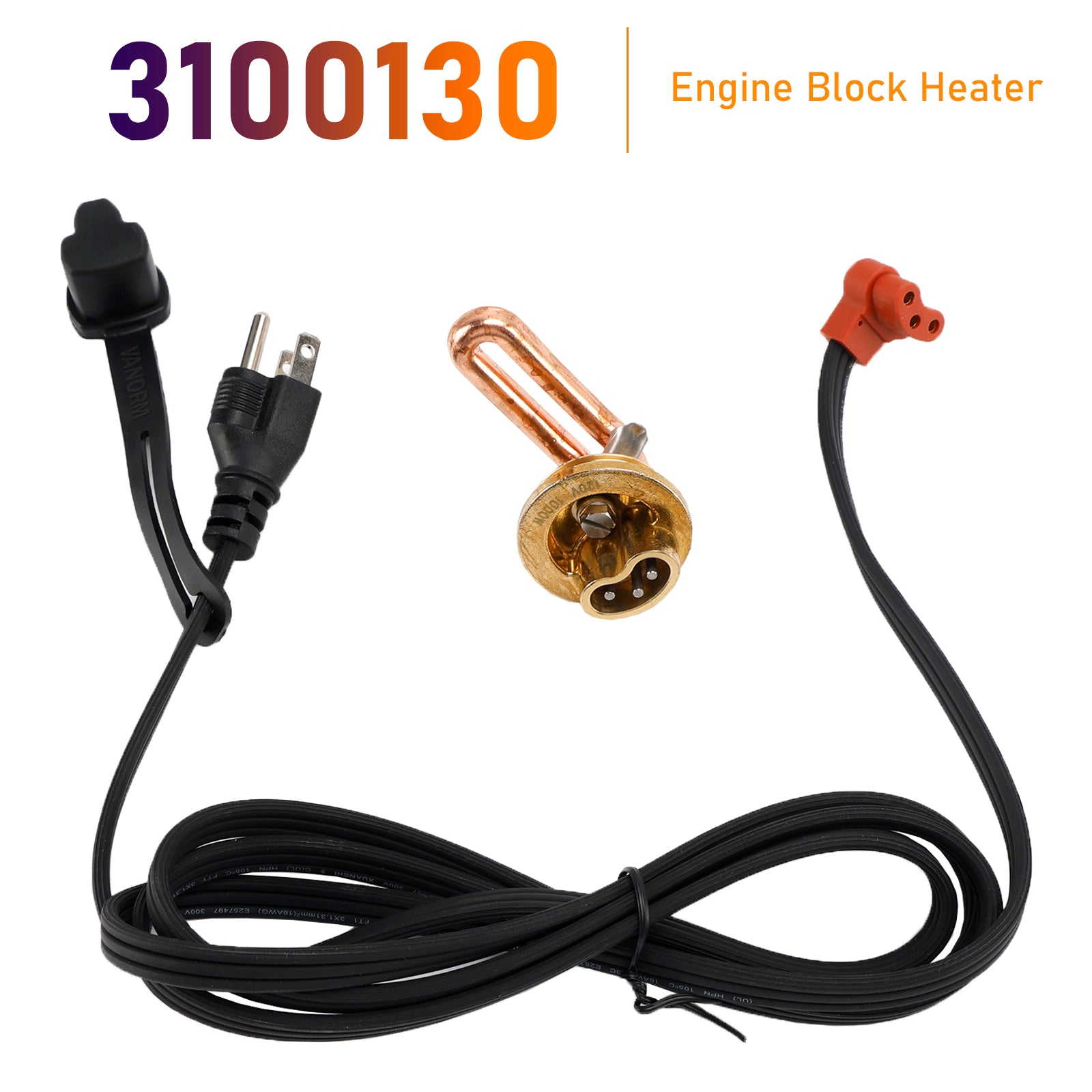 3100130 Engine Block Heater for Chevrolet 2001-2008 V8 6.6L Duramax 120V 1000W