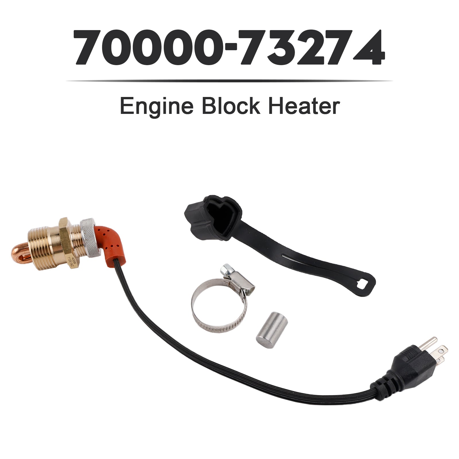 70000-73274 Engine Block Heater for Kubota B20 B26 B1550 B1700 115V 400W