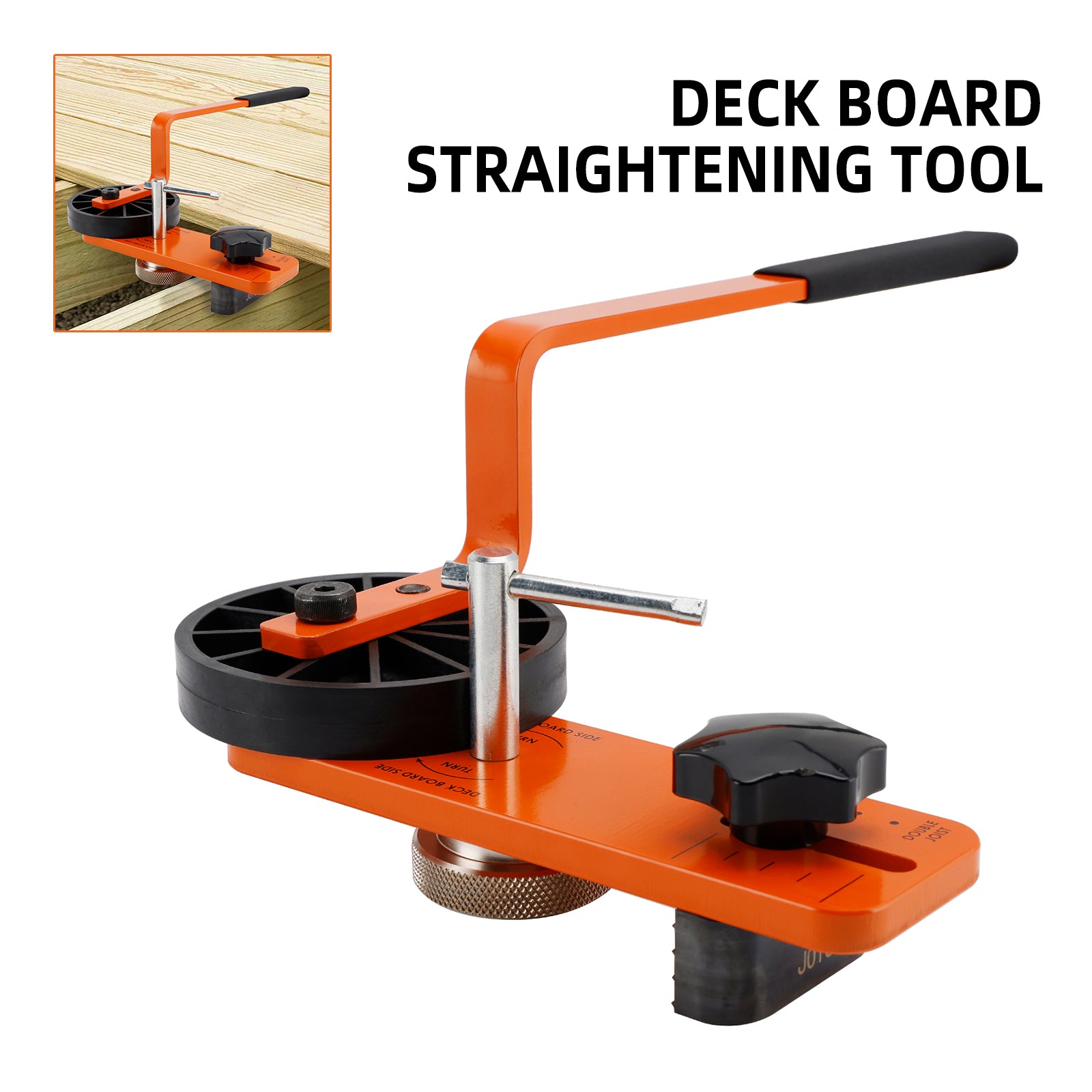 Deck Board Straightener Tool Heavy Duty Adjust. Lever for Wood & Composite Decks