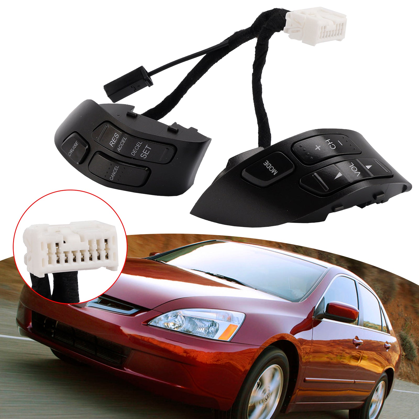 Steering Wheel Cruise Volume Control Switch Button For Honda Accord 2003-2007