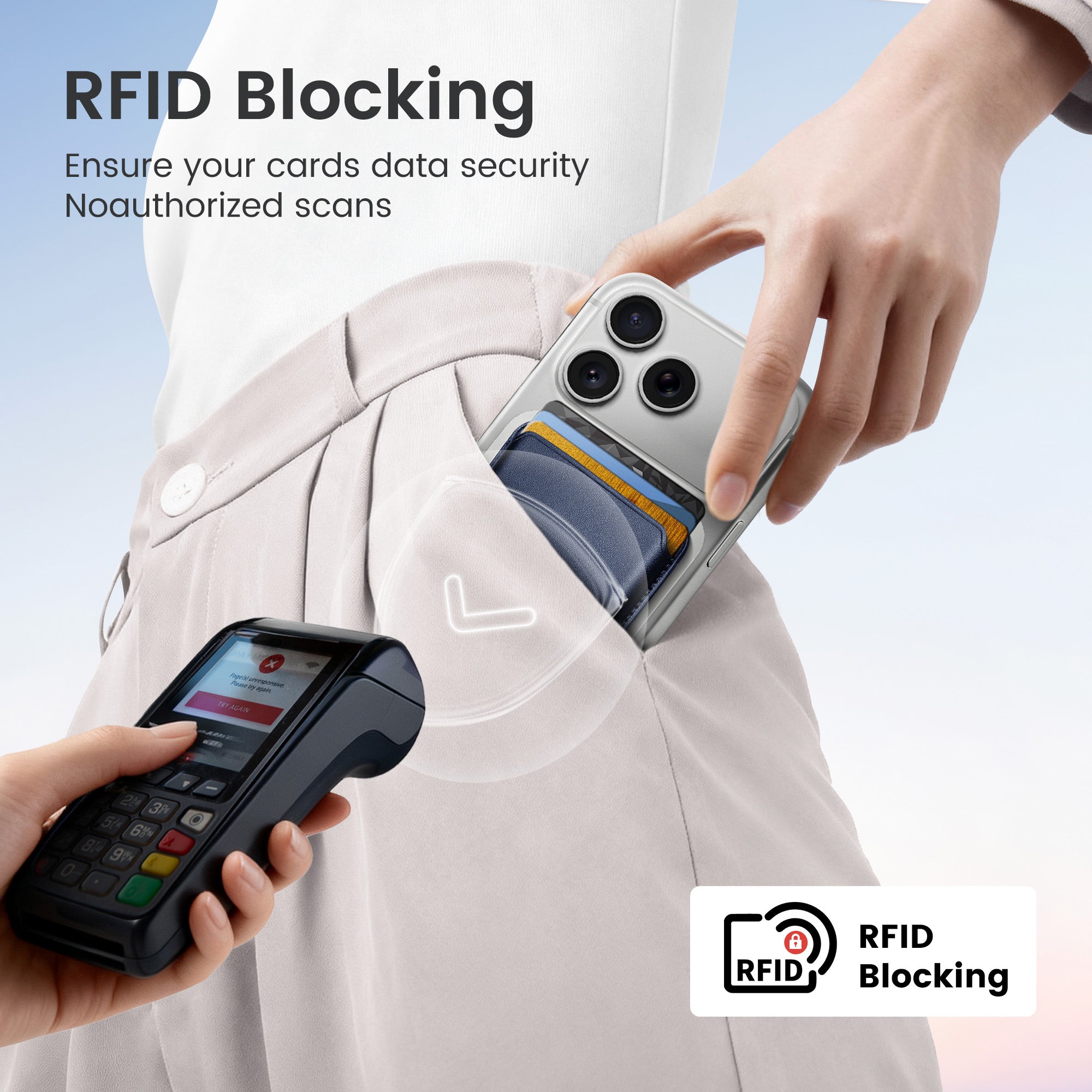 Magnetic Card Holder MagSafe Wallet RFID Protection for iPhone 17/16/15/14/13/12