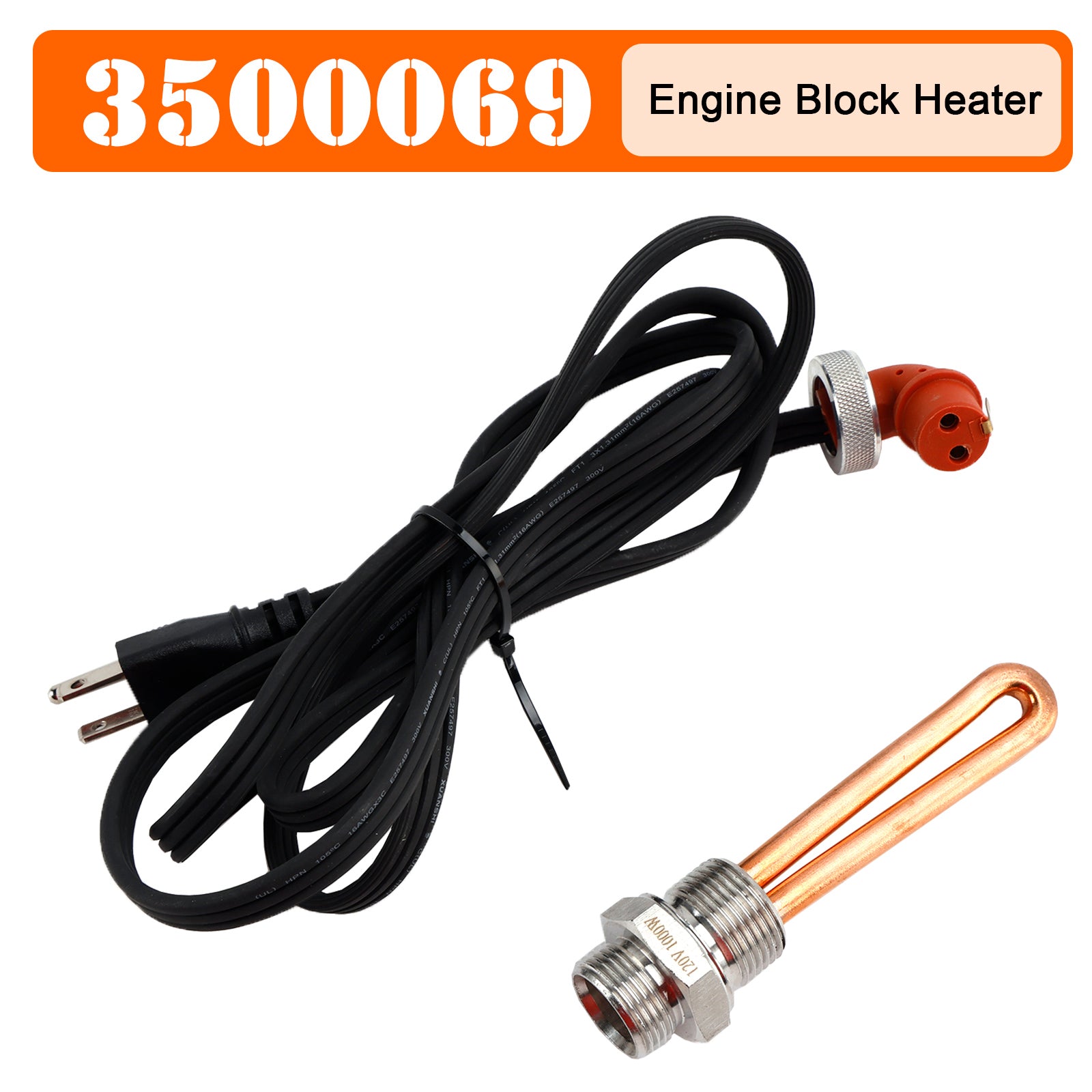3500069 Engine Block Heater for Ford Powerstroke F250 F350 Excursion 120V 1000W