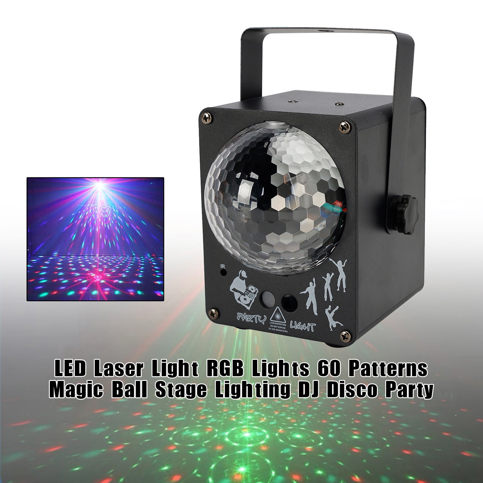 LED Laser Light RGB Lights 60 Patterns Magic Ball Stage Lighting DJ Disco Party