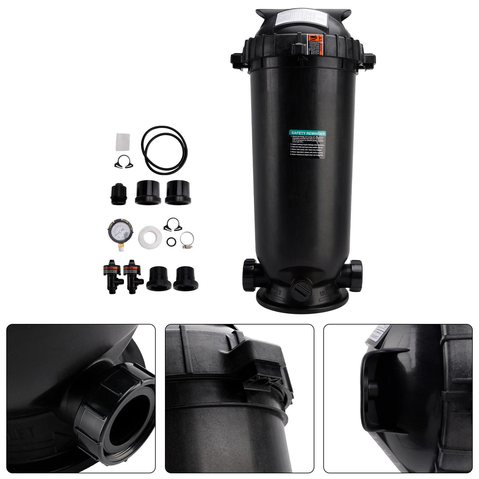 W3C17502 Pool Cartridge Filter Assembly 175 Sq.Ft For Hayward StarClear Plus