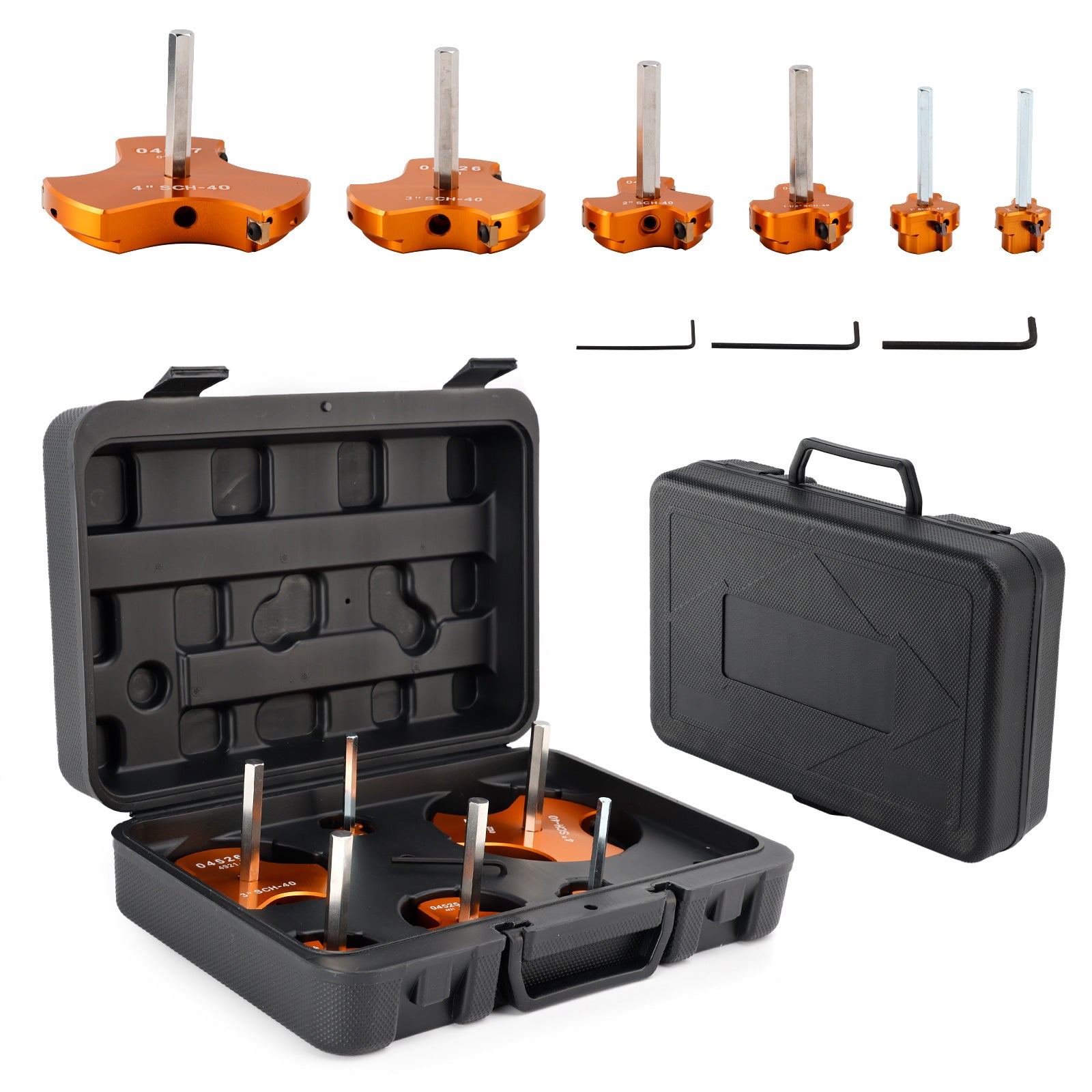 6 PCS Triple Blade PVC Pipe Reamer Kit Pipe Fitting Reamer Tool For Plumbing