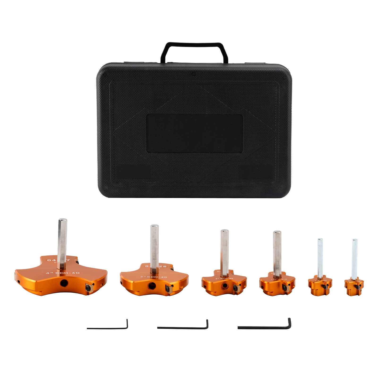 6 PCS Triple Blade PVC Pipe Reamer Kit Pipe Fitting Reamer Tool For Plumbing