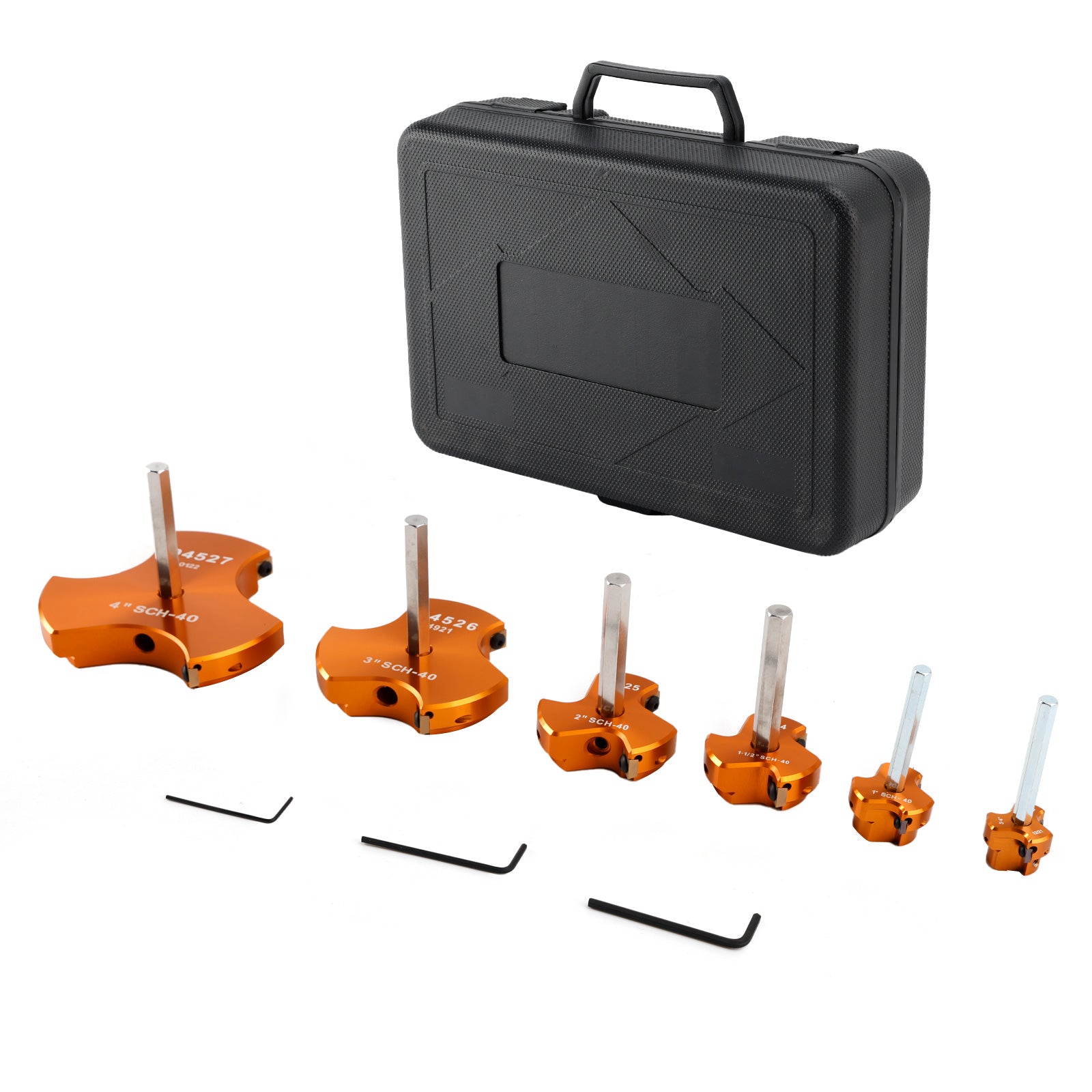 6 PCS Triple Blade PVC Pipe Reamer Kit Pipe Fitting Reamer Tool For Plumbing