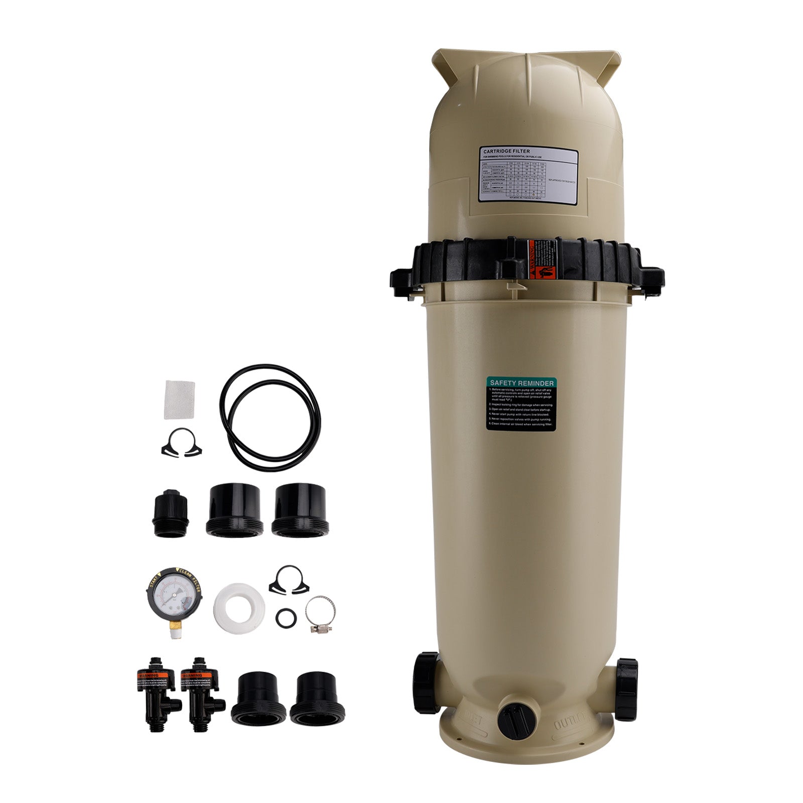 EC-160317 Cartridge Pool Filter Pump 150 GPM For Pentair Clean&Clear CC150 Pool