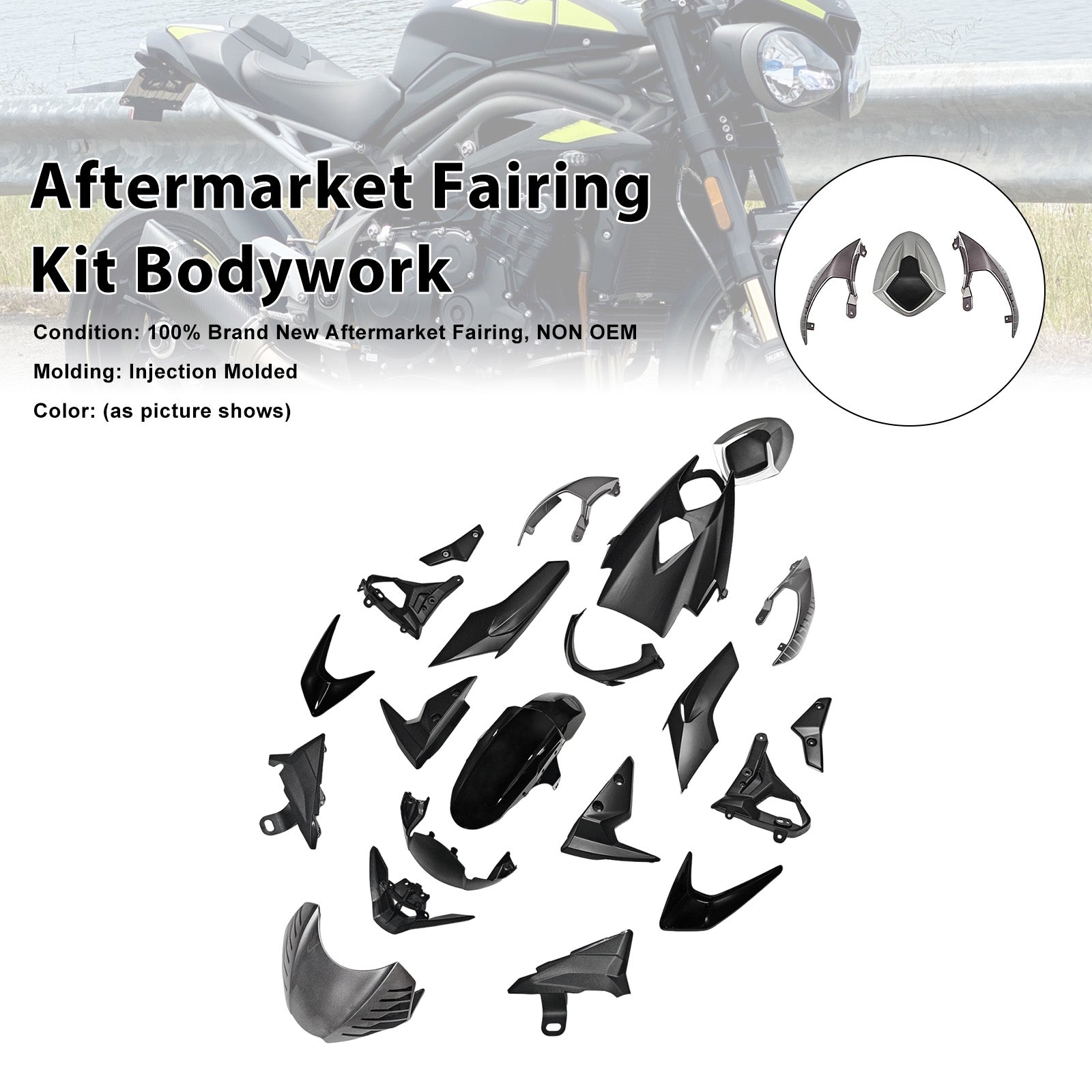 Injection Bodywork Fairing Kit for Street Triple 765 R/RS 2020-2022 08#