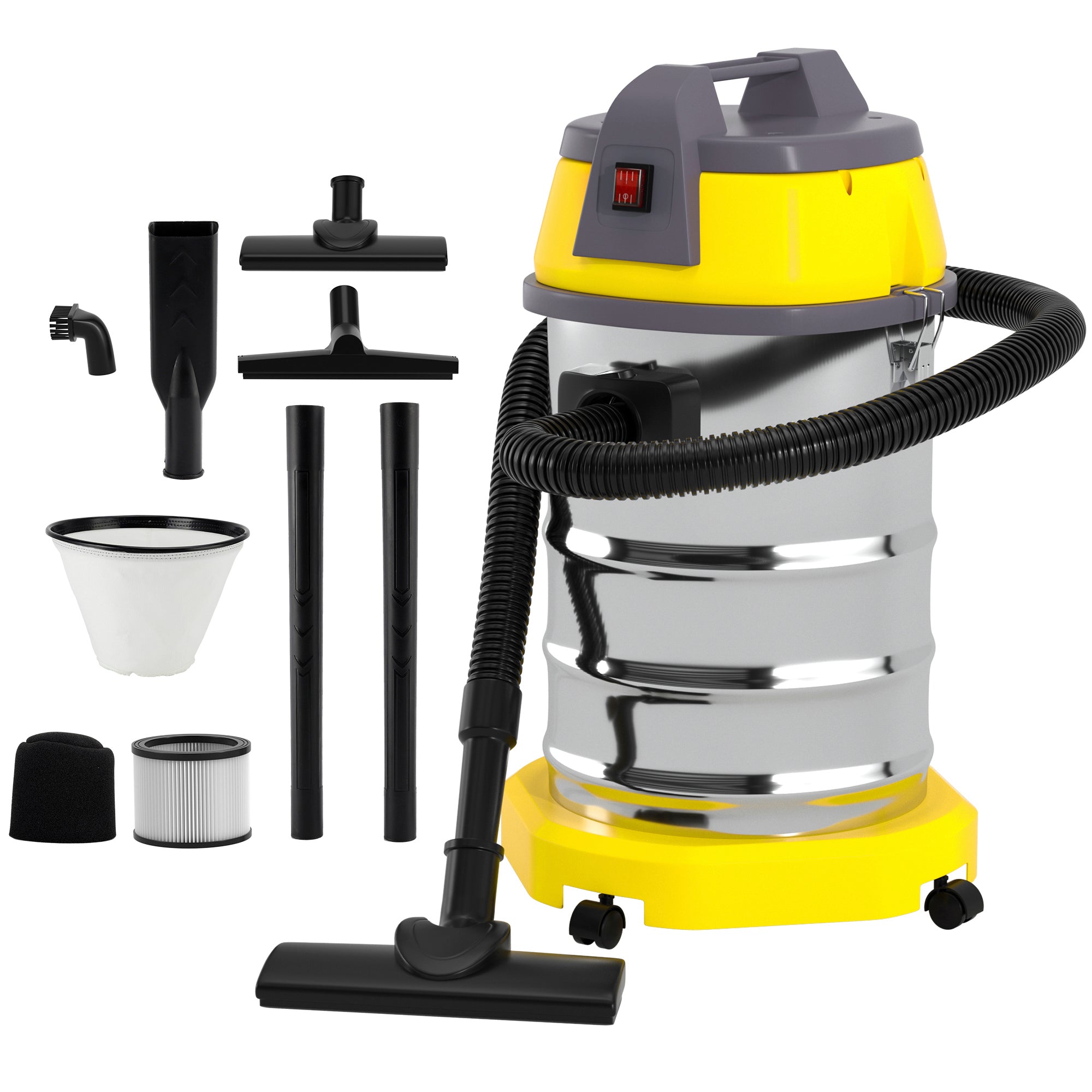 Wet Dry Blow Three Uses 10 Gallon 3200w 8 Peak Hp Stainless Steel Shop Vac Vacuum Cleaner Garage Portable Car Detailing For House Garage Workshop Car